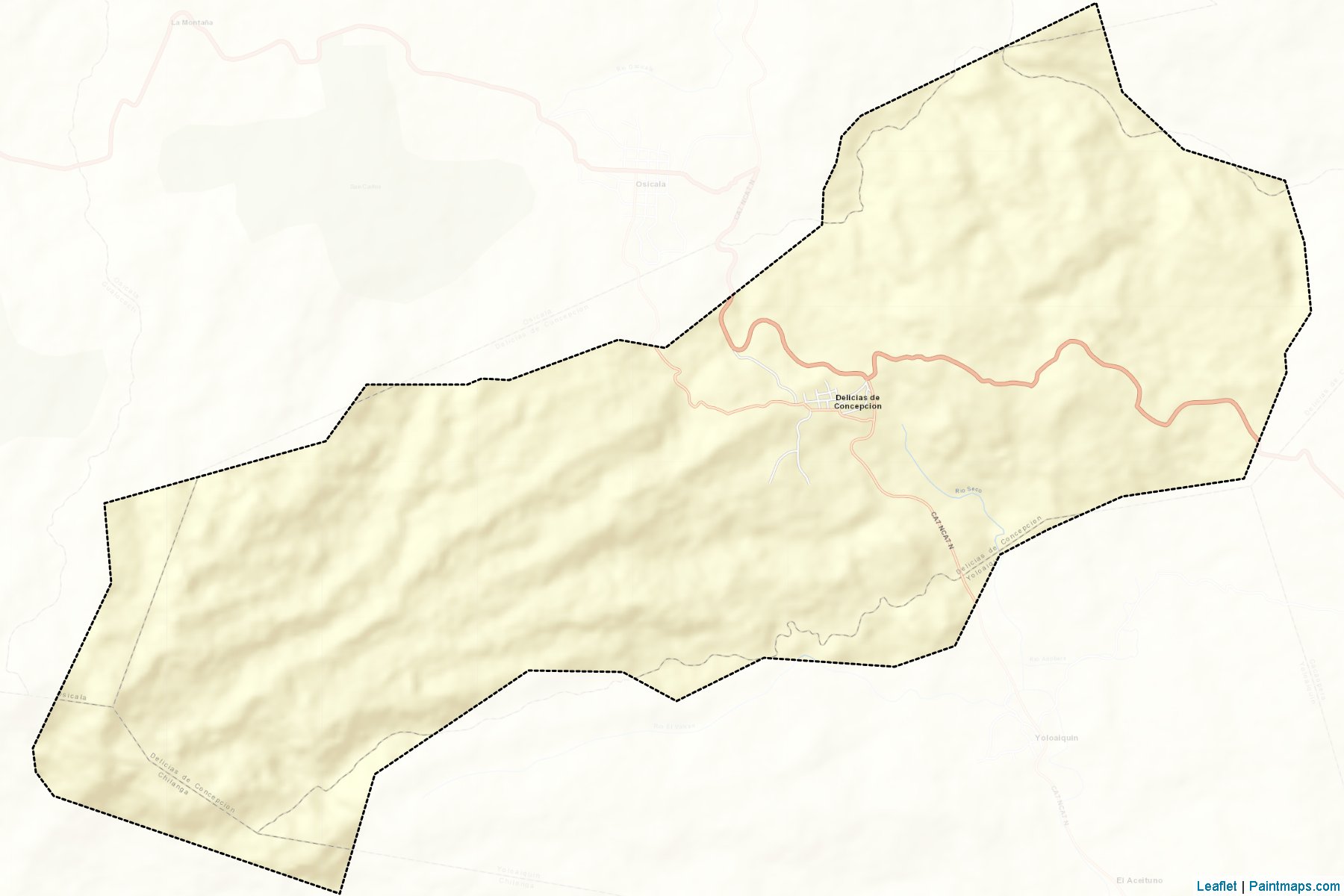 Muestras de recorte de mapas Delicias De Concepcion (Morazán)-2