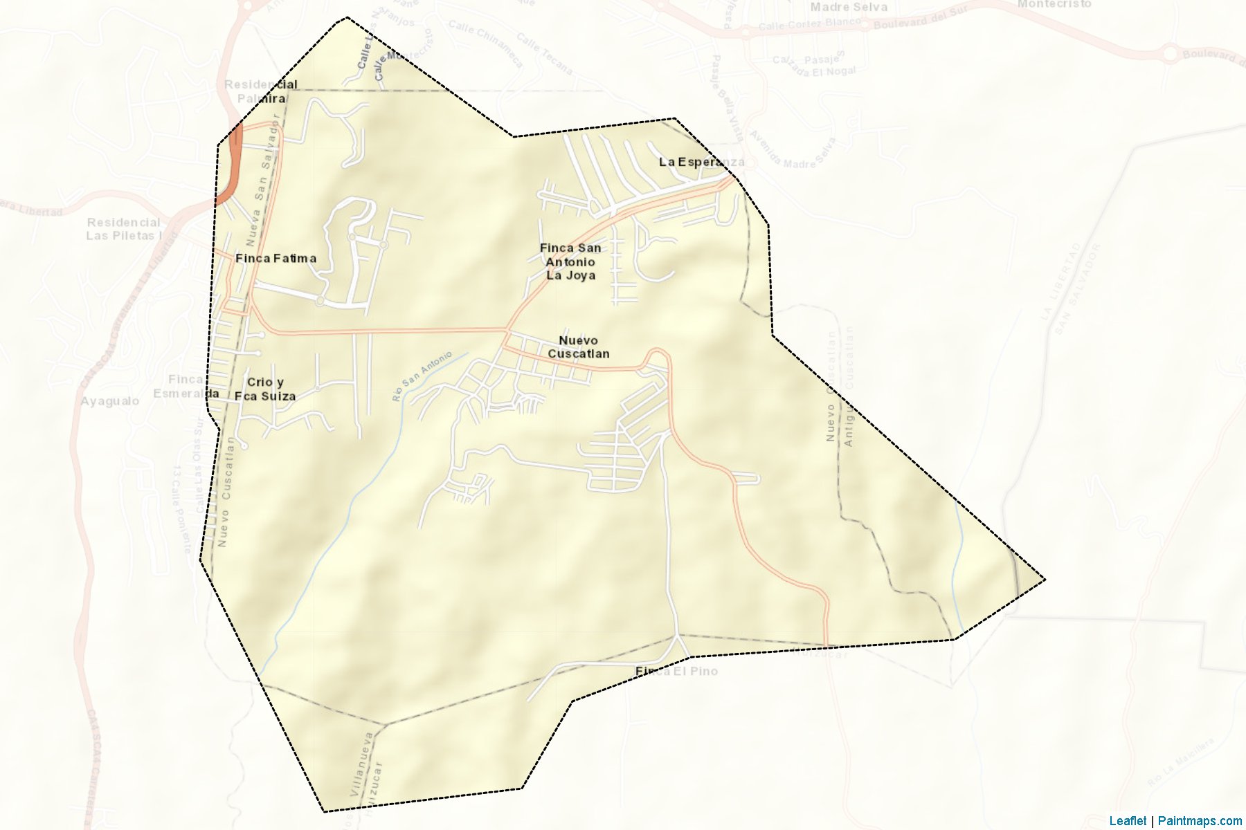 Muestras de recorte de mapas Nuevo Cuscatlan (La Libertad)-2