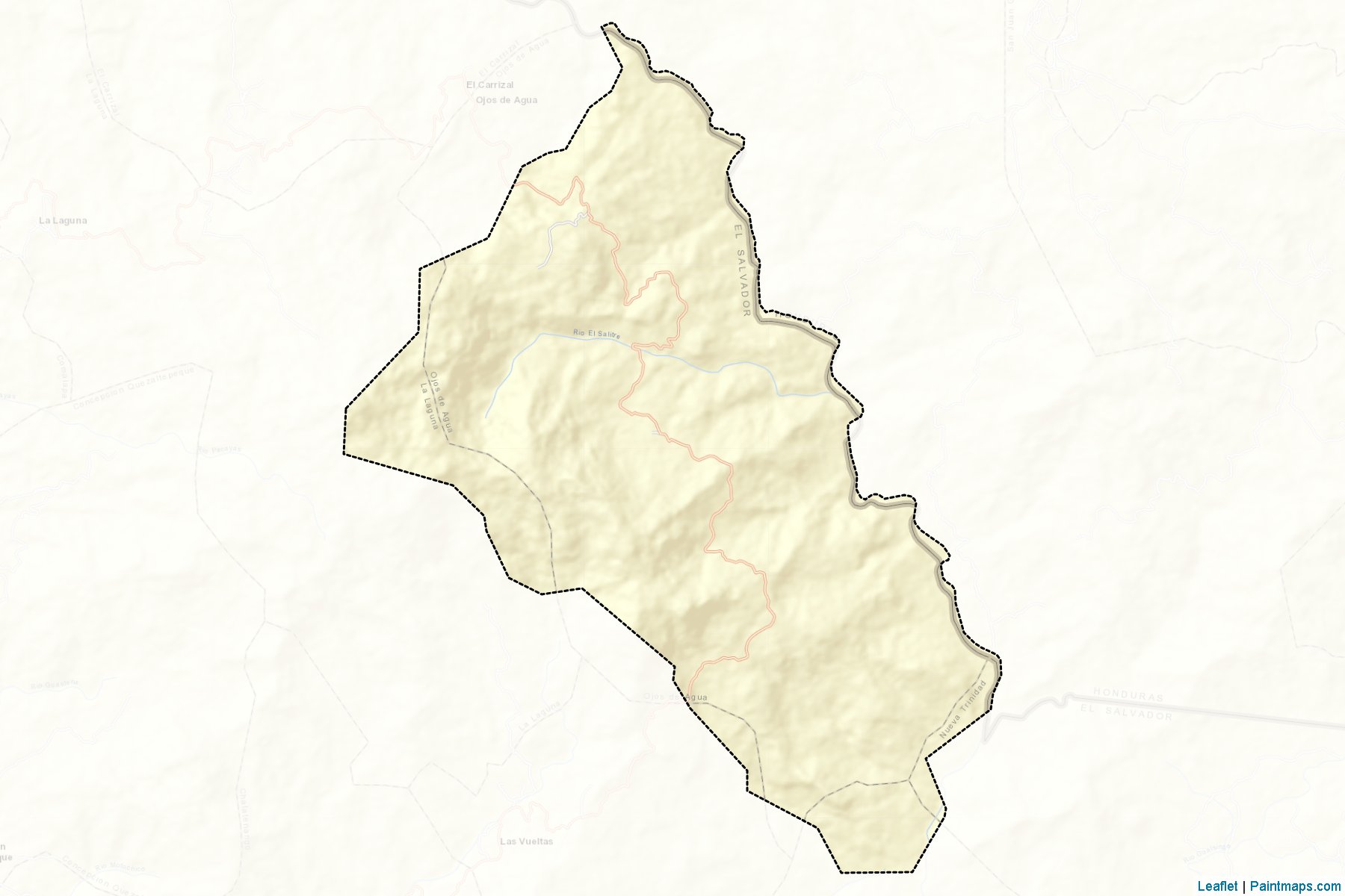 Muestras de recorte de mapas Ojos De Agua (Chalatenango)-2