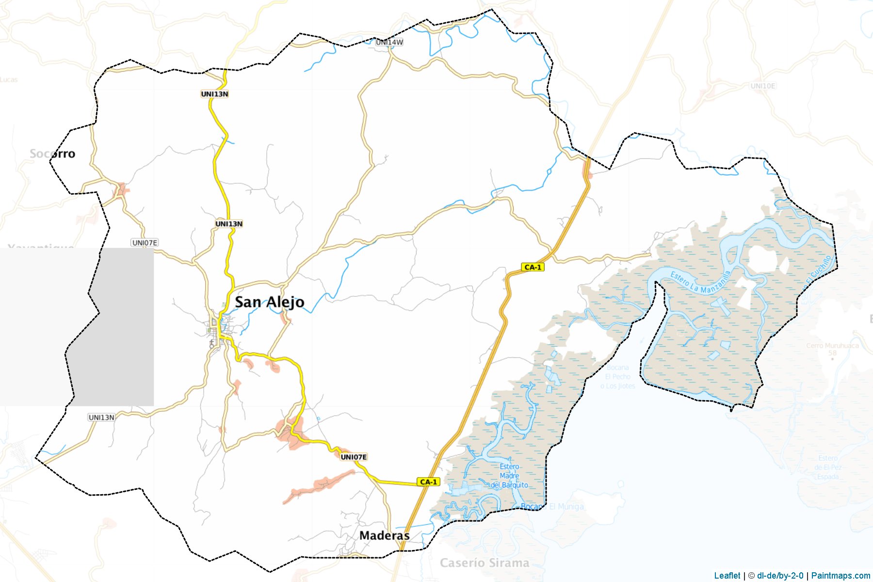 Muestras de recorte de mapas San Alejo (La Unión)-1