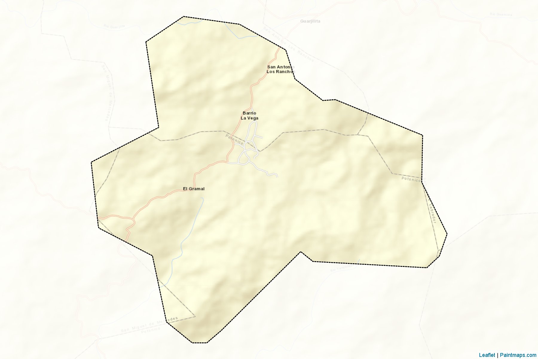 San Antonio Los Ranchos (Chalatenango) Map Cropping Samples-2