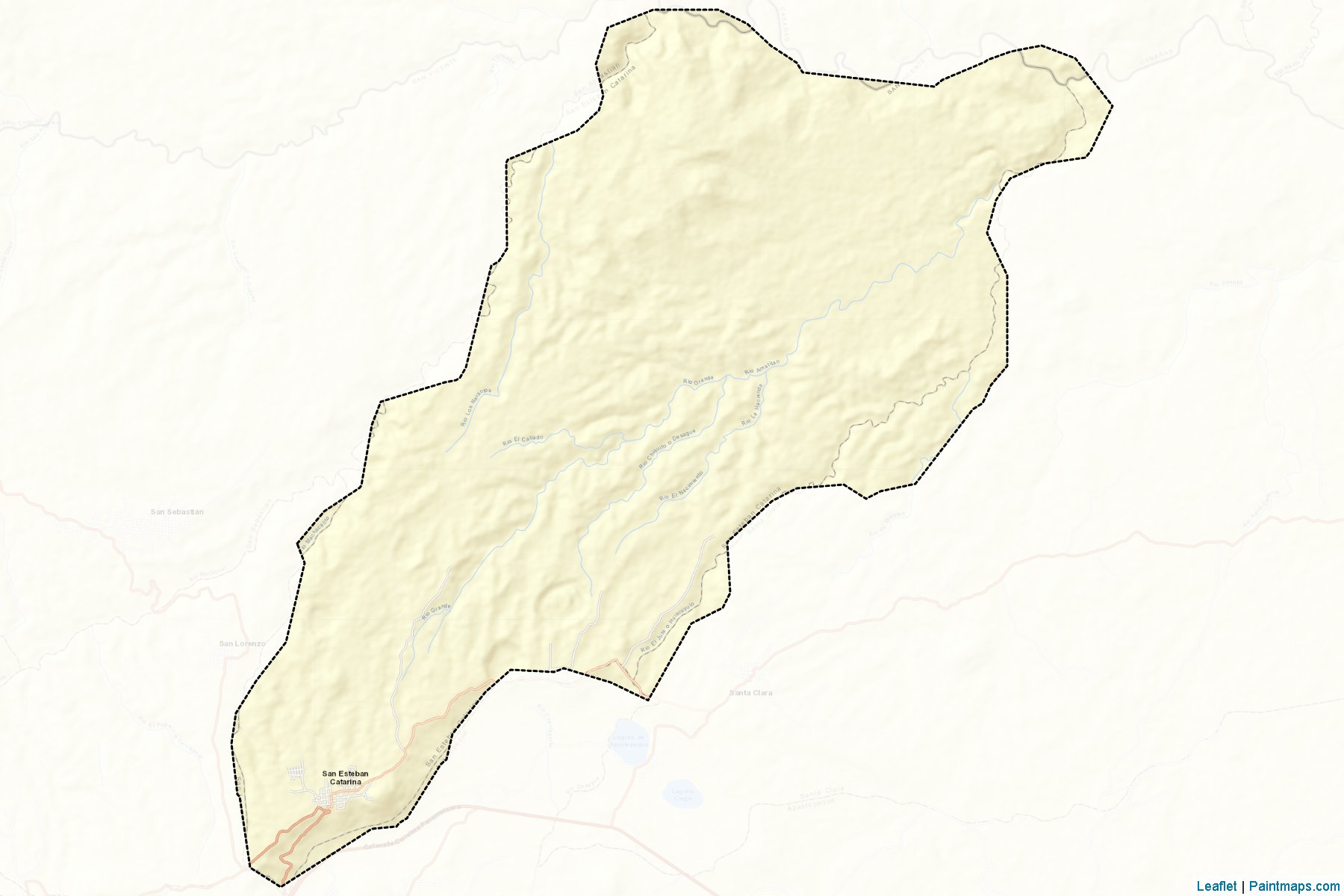 San Esteban Catarina (San Vicente) Map Cropping Samples-2