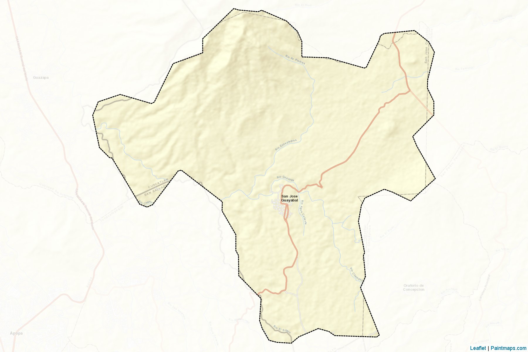 Muestras de recorte de mapas San Jose Guayabal (Cuscatlán)-2