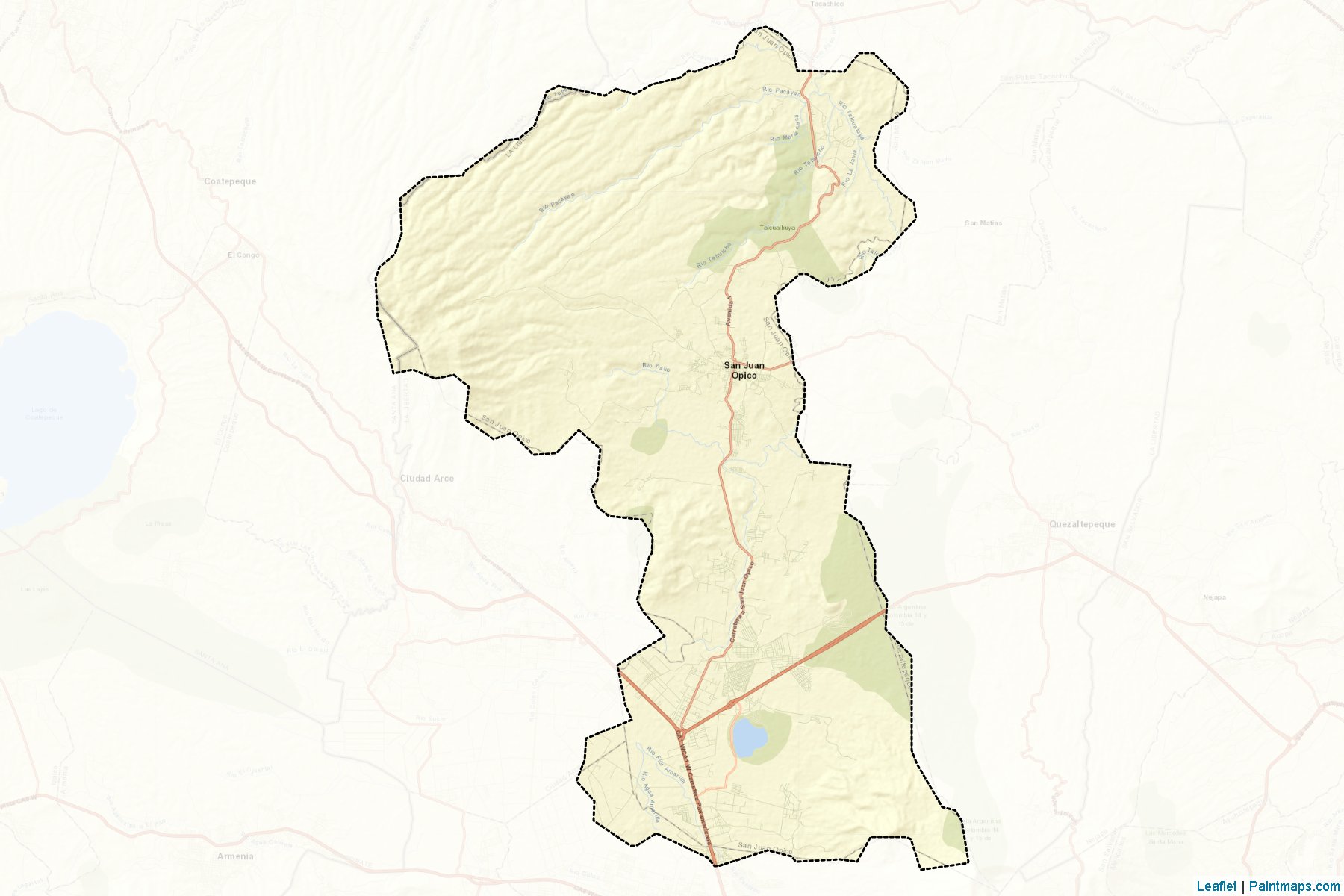 San Juan Opico (La Libertad Departmanı) Haritası Örnekleri-2