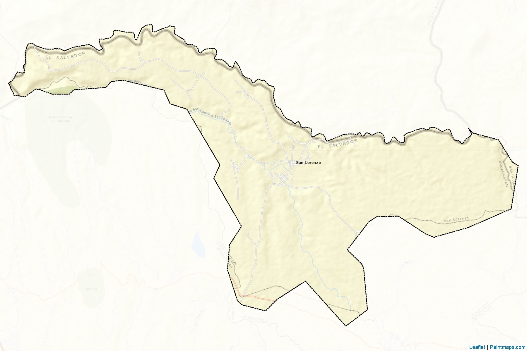 Muestras de recorte de mapas San Lorenzo (Ahuachapán)-2