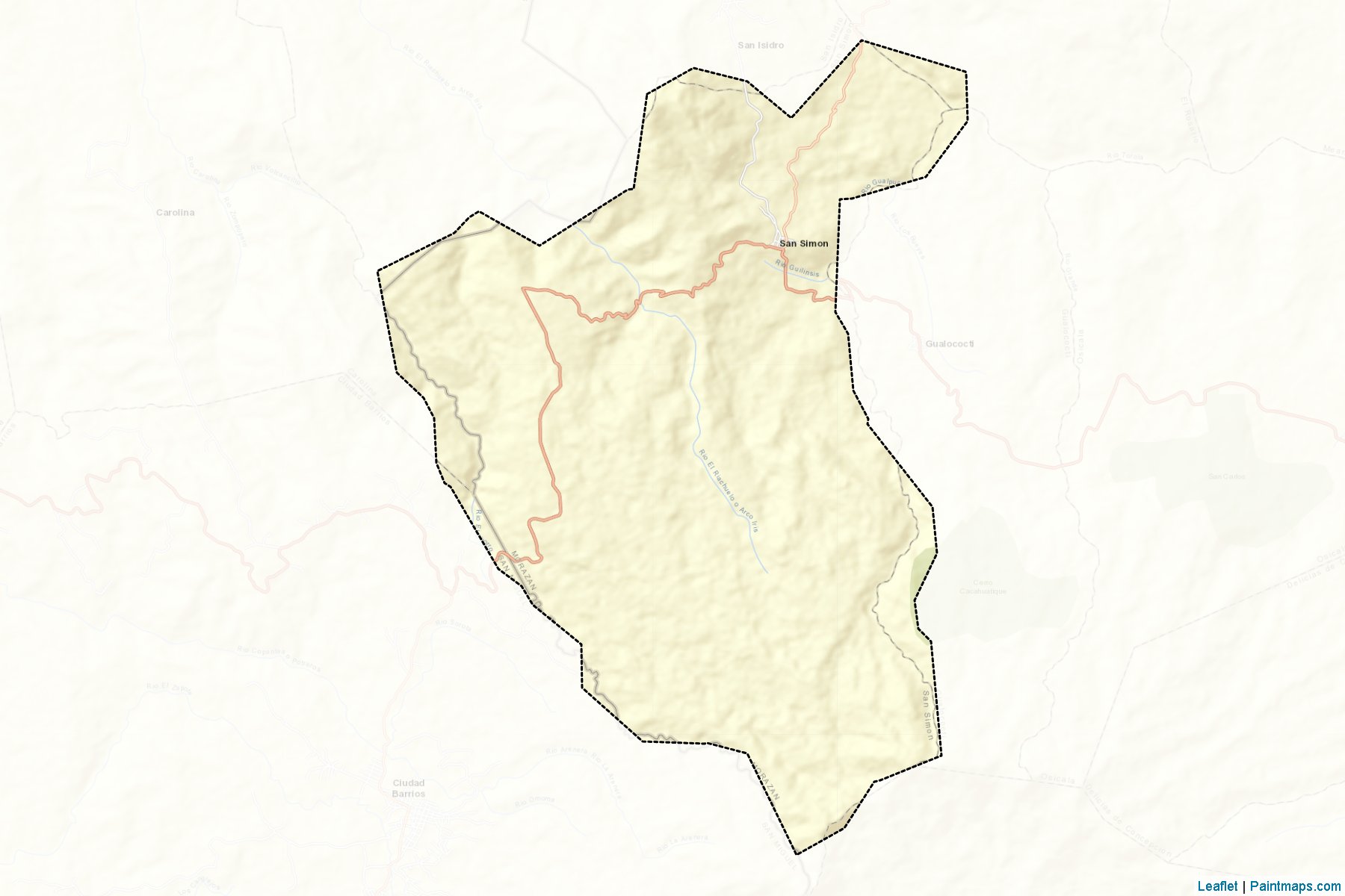 Muestras de recorte de mapas San Simon (Morazán)-2