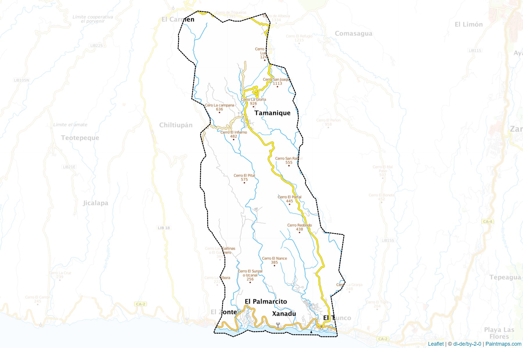 Tamanique (La Libertad) Map Cropping Samples-1