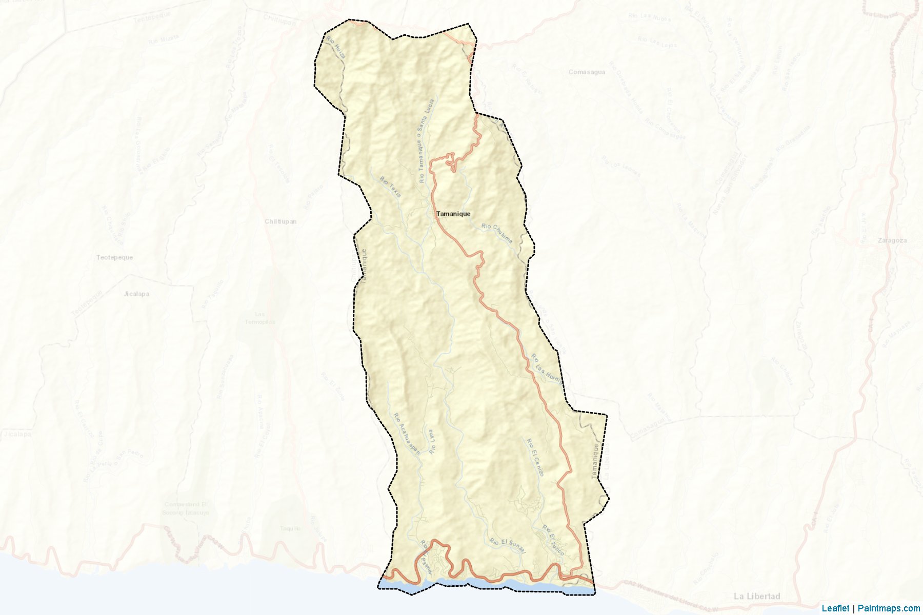 Tamanique (La Libertad) Map Cropping Samples-2