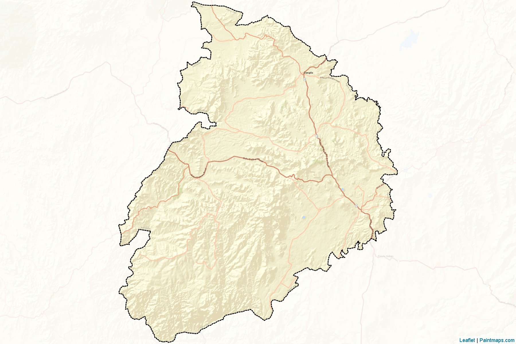 Muestras de recorte de mapas Agew Awi (Amhara)-2