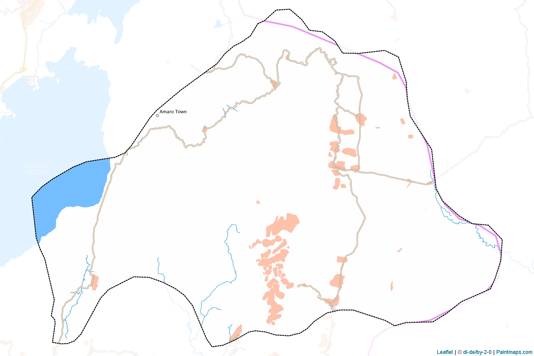 Amaro SW (Güney Ulusları ve Halkları Bölgesi) Haritası Örnekleri-1