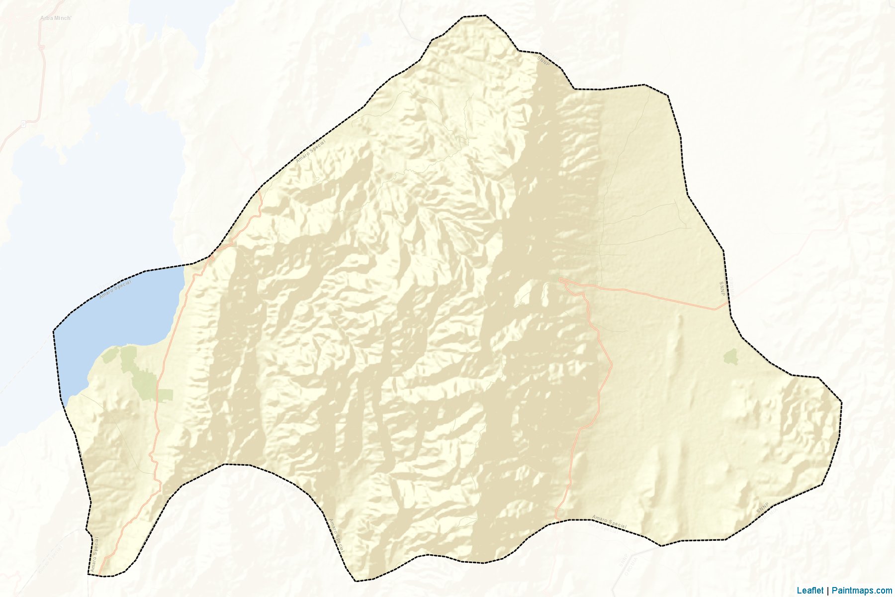 Amaro SW (Southern Nations Nationalities and People's Region) Map Cropping Samples-2