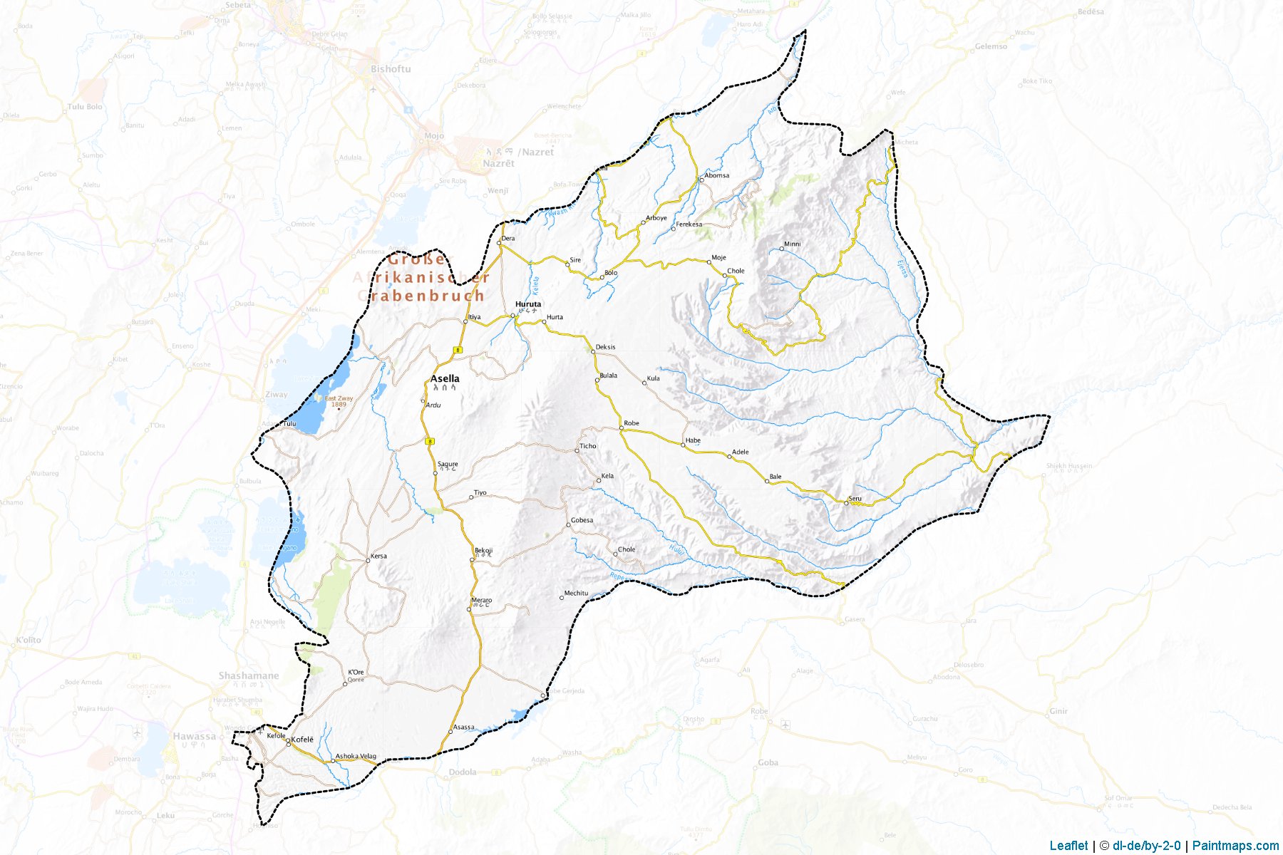 Muestras de recorte de mapas Arsi (Oromiya)-1