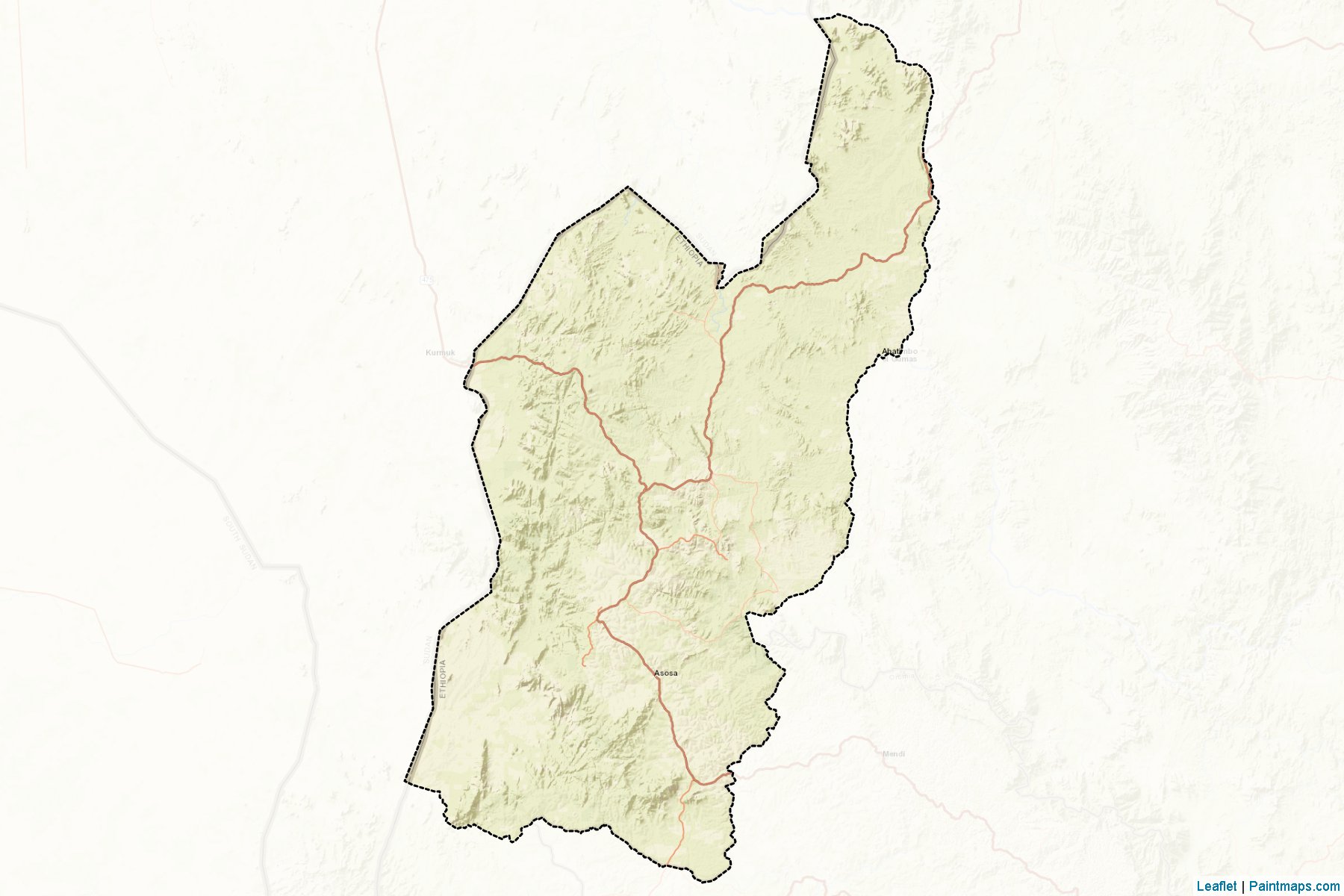 Muestras de recorte de mapas Asosa (Beneshangul Gumuz)-2