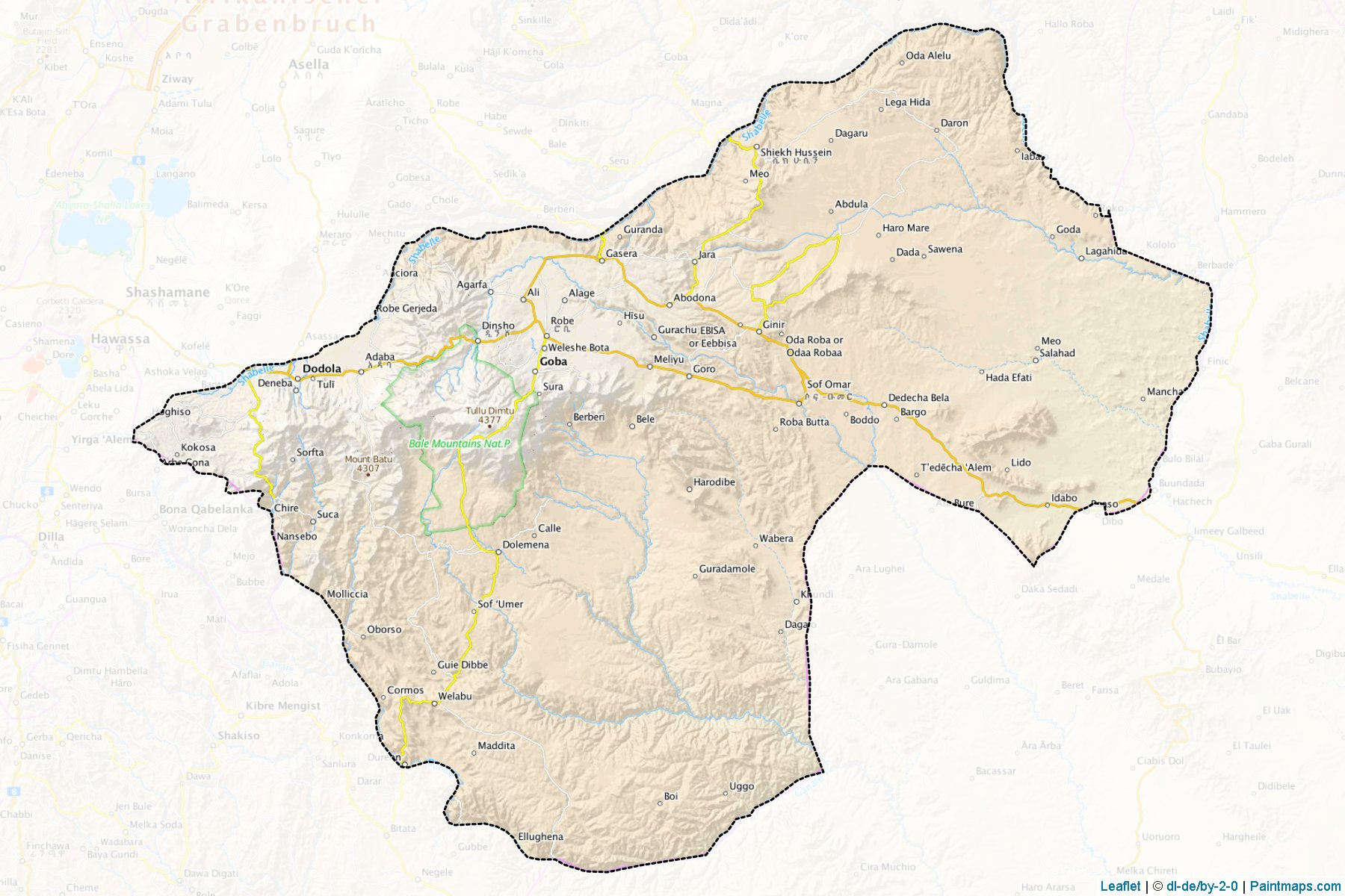 Muestras de recorte de mapas Bale (Oromiya)-1