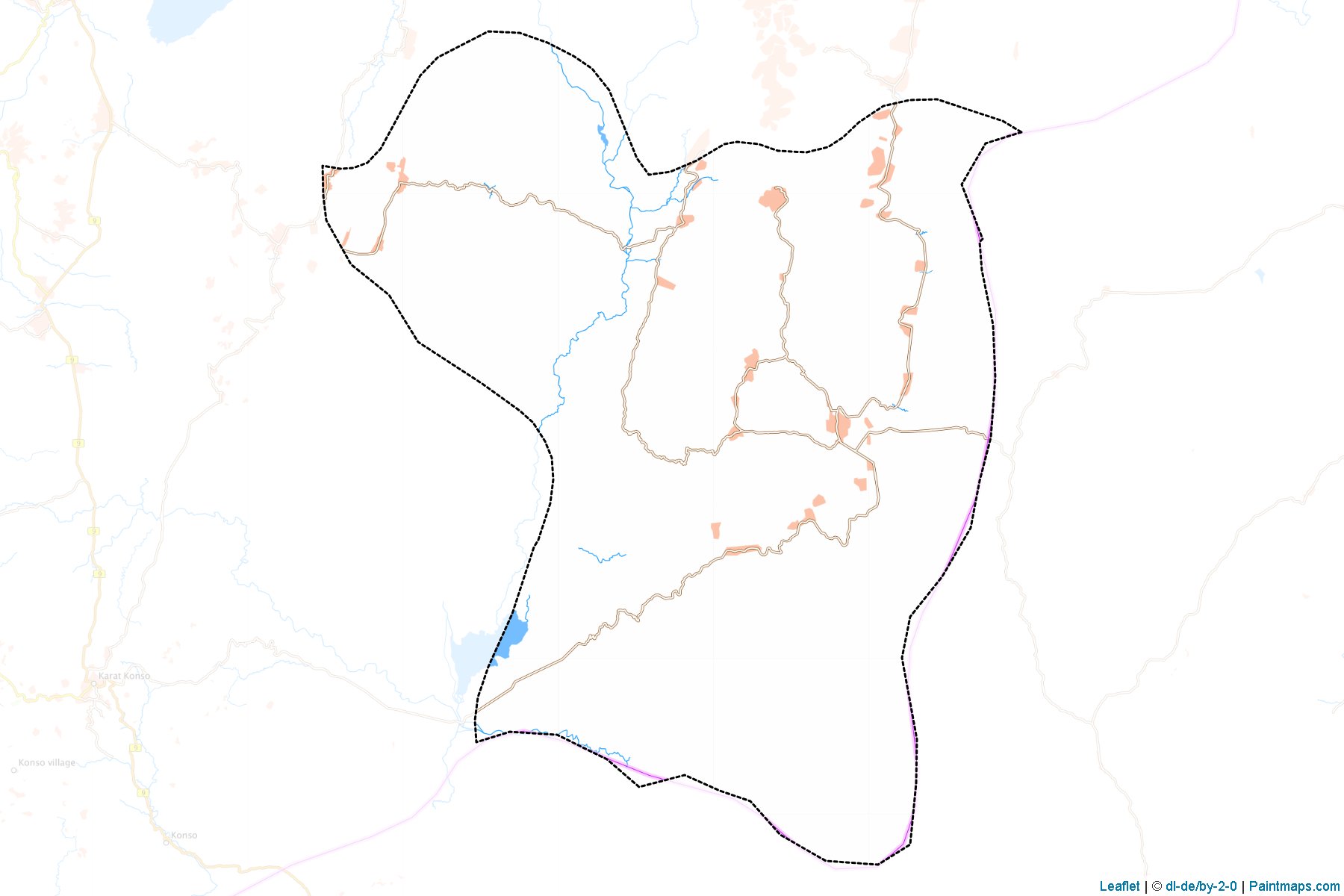 Muestras de recorte de mapas Burji SW (Southern Nations, Nationalities and Peoples)-1