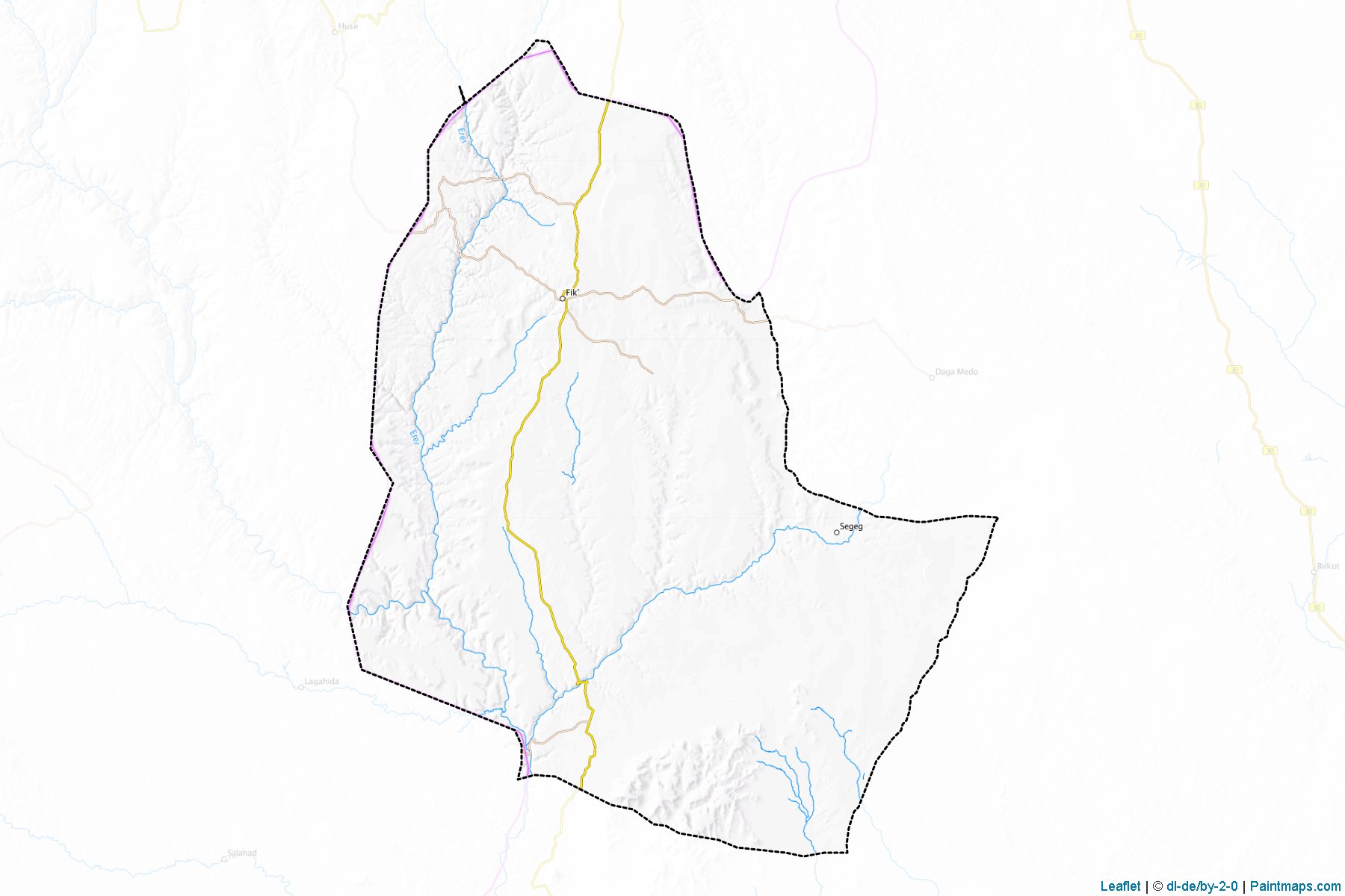 Muestras de recorte de mapas Fik (Somali)-1