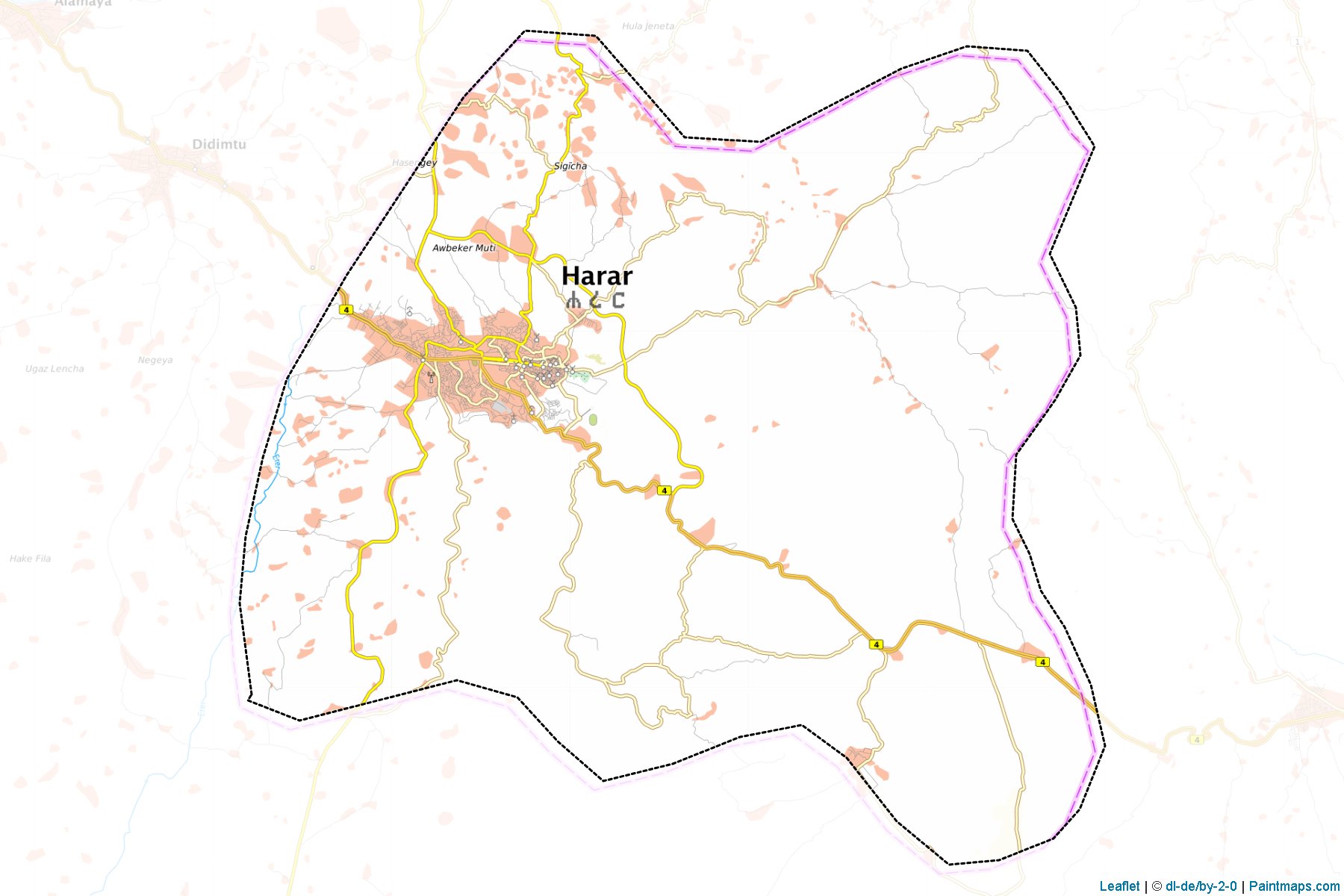 Muestras de recorte de mapas Harar/Hundene (Harari People)-1