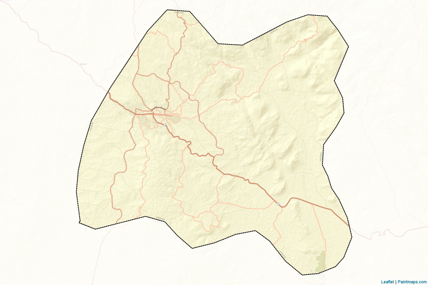 Muestras de recorte de mapas Harar/Hundene (Harari People)-2