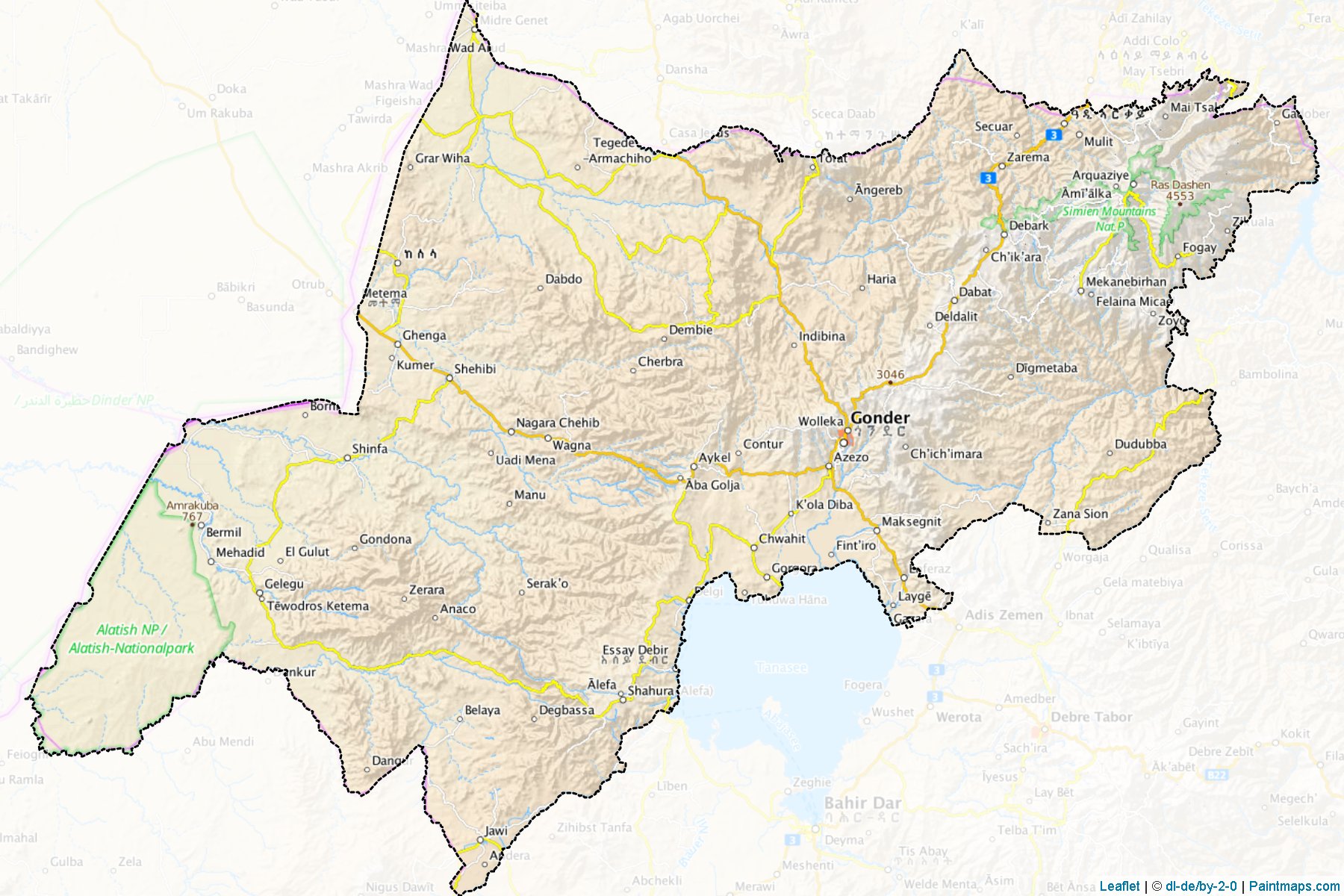 Muestras de recorte de mapas N. Gonder (Amhara)-1