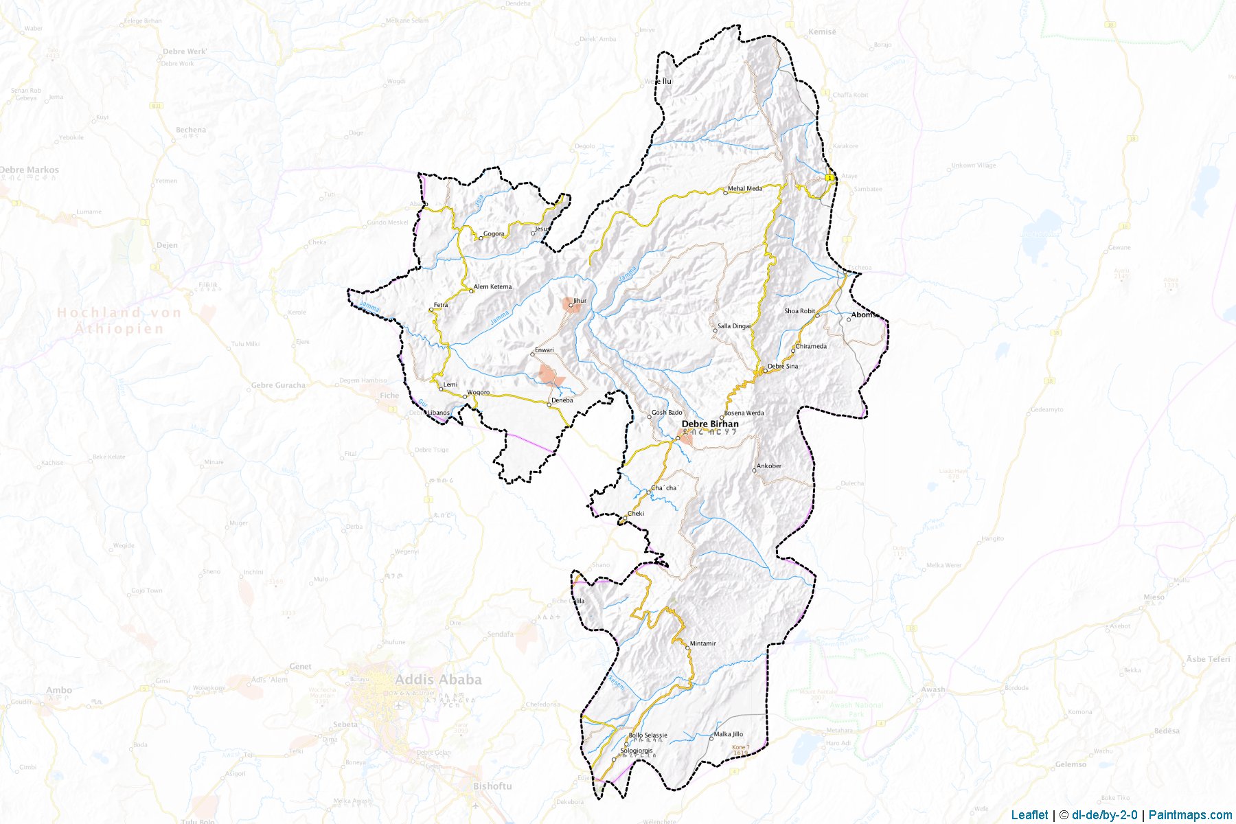 Muestras de recorte de mapas N. Shewa (R3) (Amhara)-1