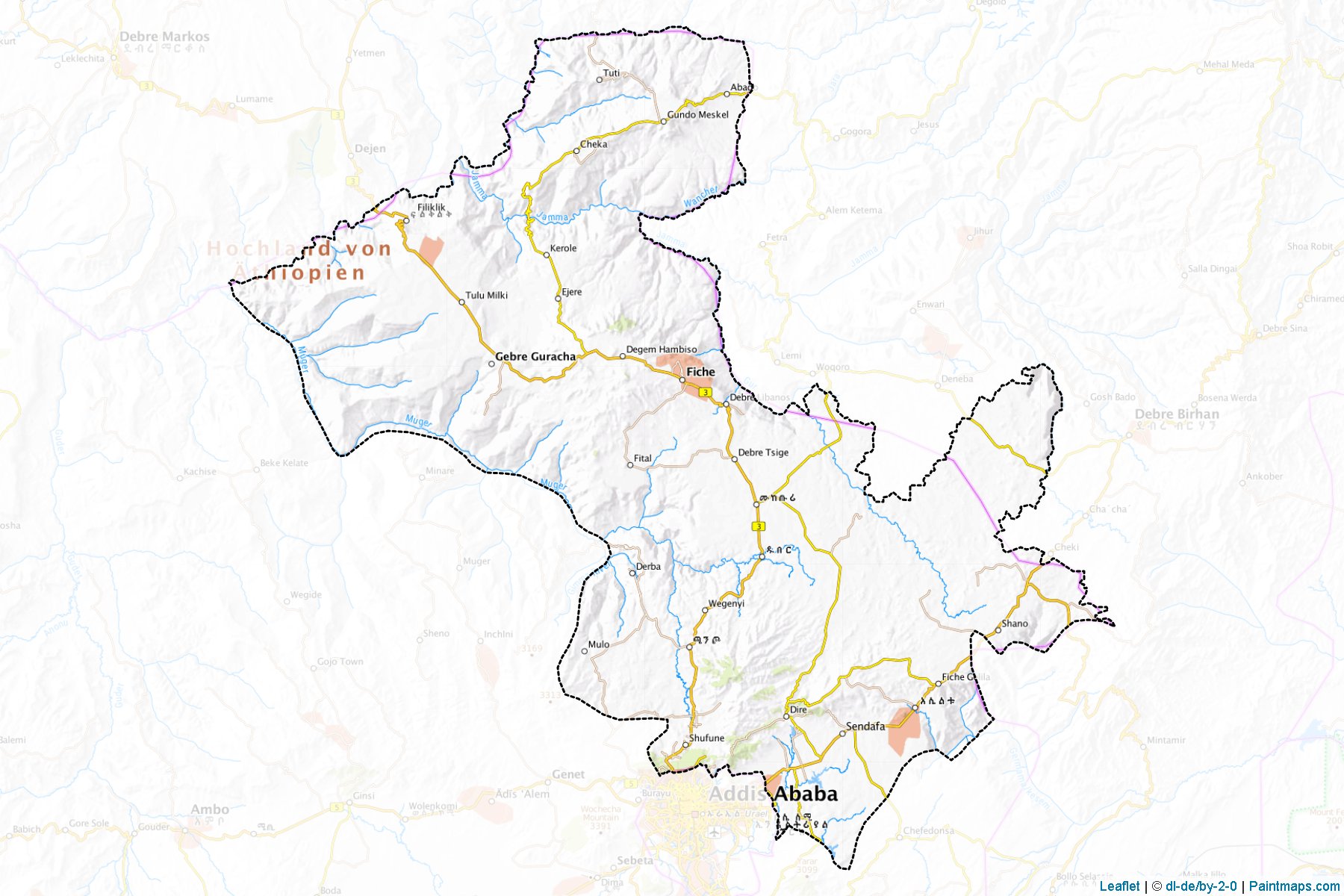 Muestras de recorte de mapas N. Shewa (R4) (Oromiya)-1