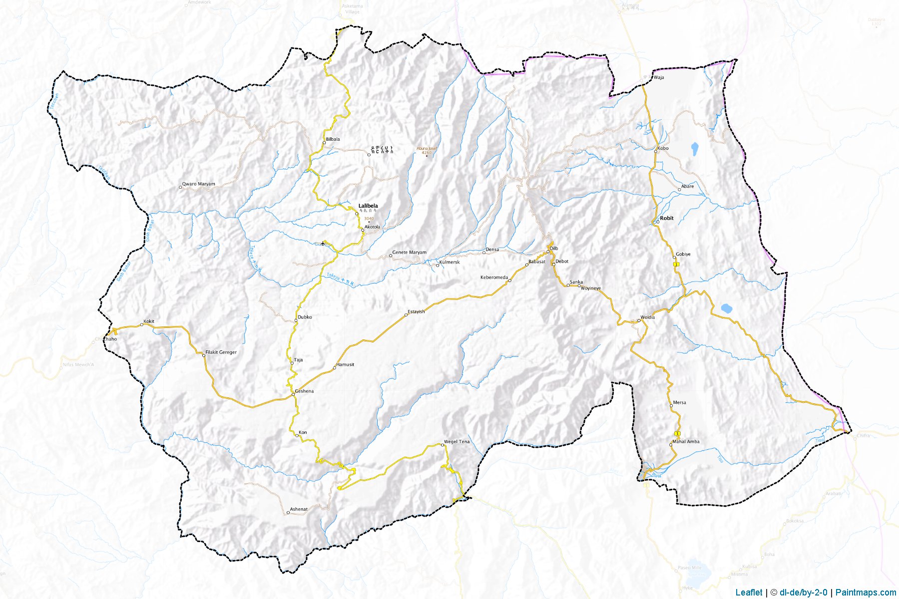 Muestras de recorte de mapas N. Wello (Amhara)-1