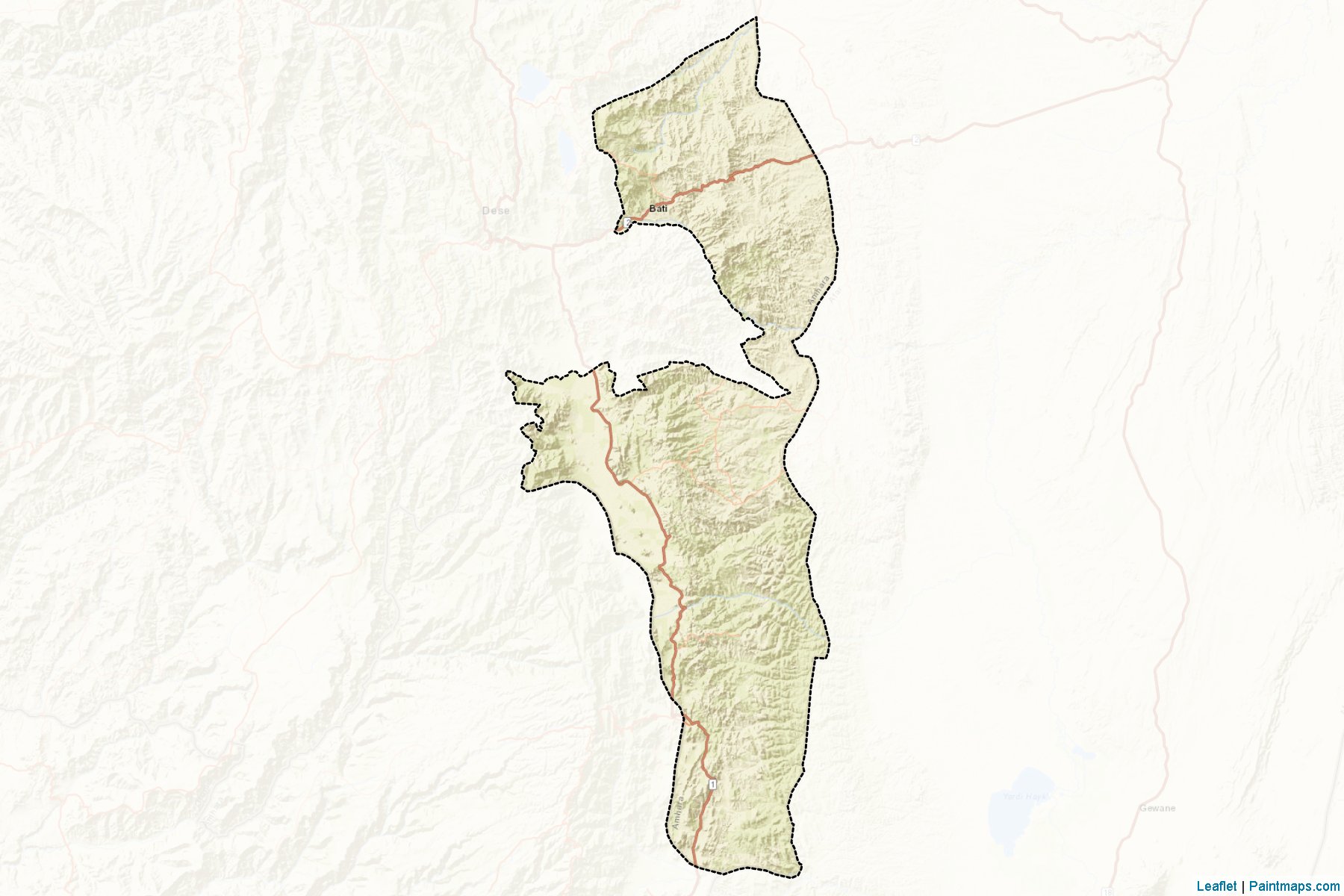 Muestras de recorte de mapas Oromiya (Amhara)-2