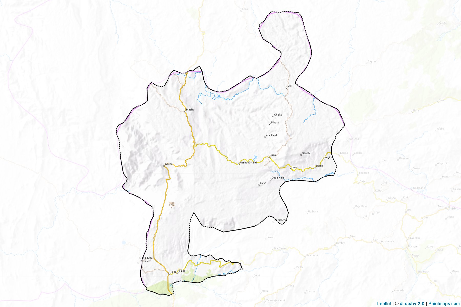 Sheka (Southern Nations Nationalities and People's Region) Map Cropping Samples-1