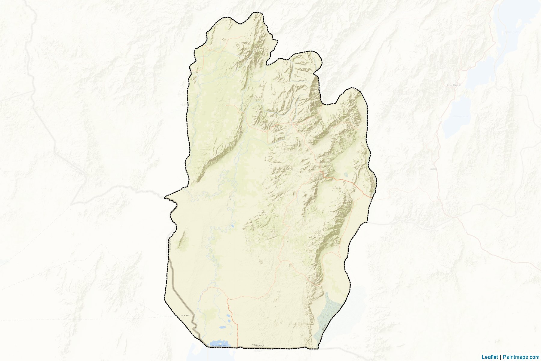 Debub Omo (Southern Nations Nationalities and People's Region) Map Cropping Samples-2