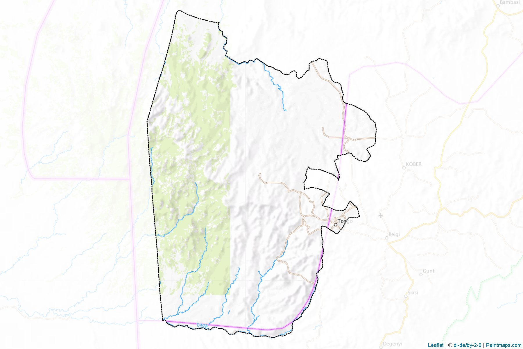 Muestras de recorte de mapas Tongo SW (Beneshangul Gumuz)-1