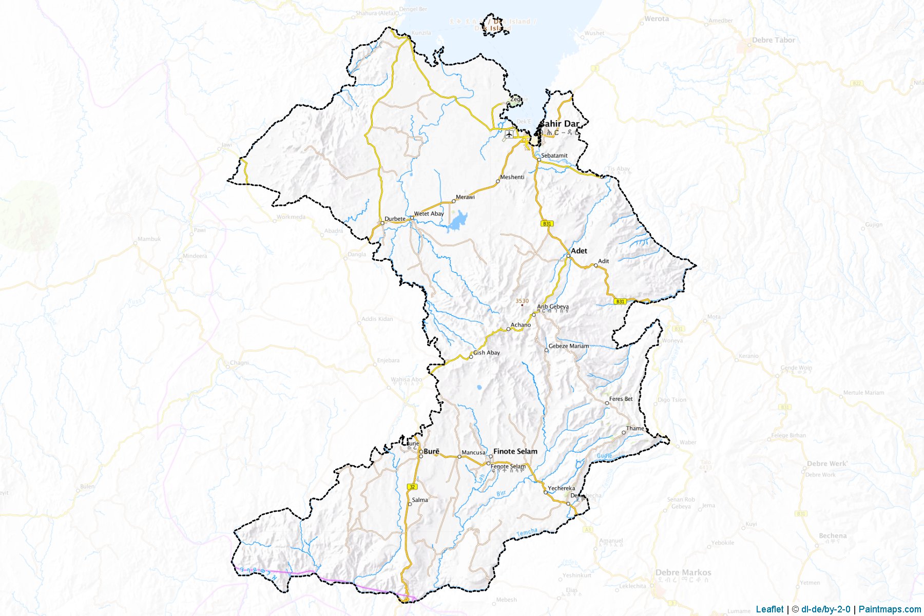 Mirab Gojam (Amhara) Map Cropping Samples-1