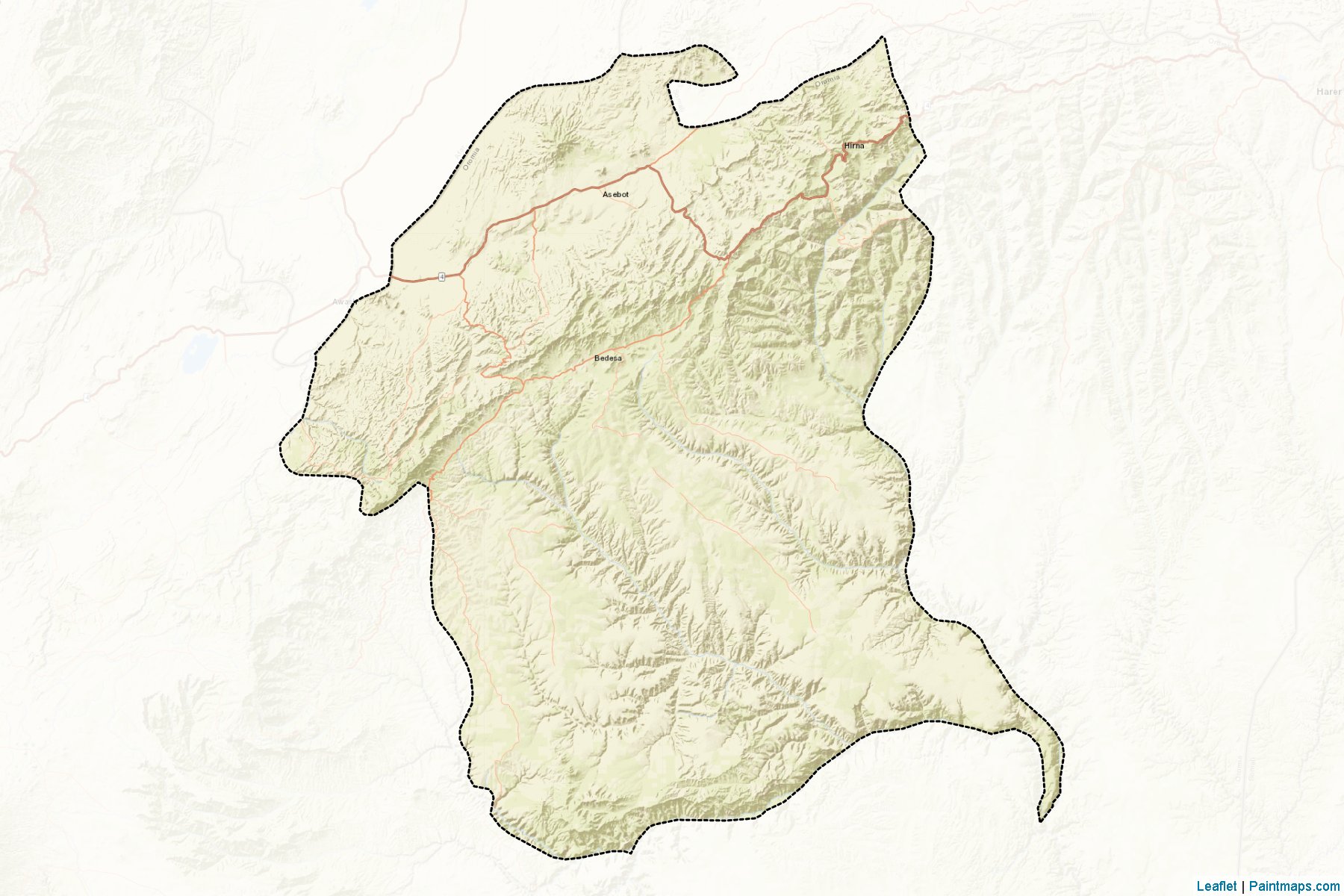 Muestras de recorte de mapas W. Haraerge (Oromiya)-2