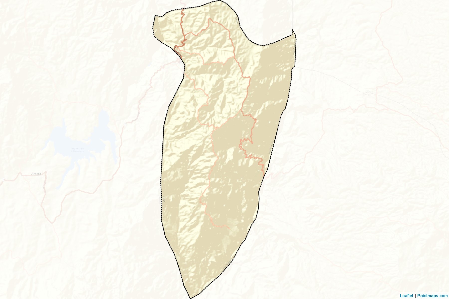 Muestras de recorte de mapas Yem SW (Southern Nations, Nationalities and Peoples)-2