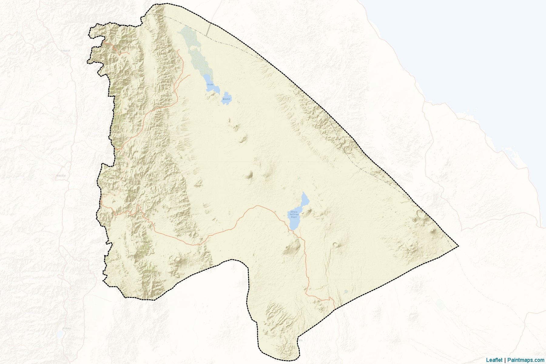 Muestras de recorte de mapas Afar Zone 2 (Afar)-2