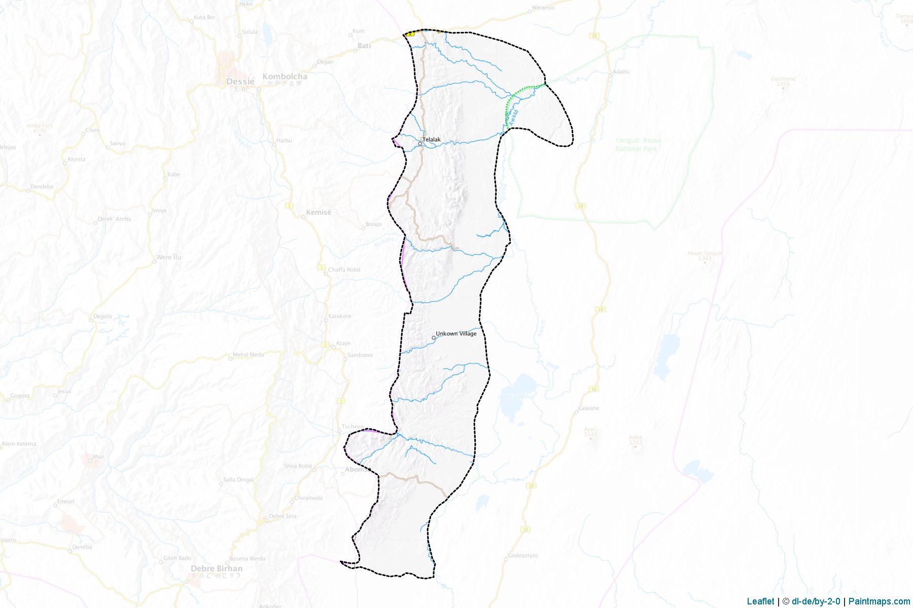 Muestras de recorte de mapas Afar Zone 5 (Afar)-1