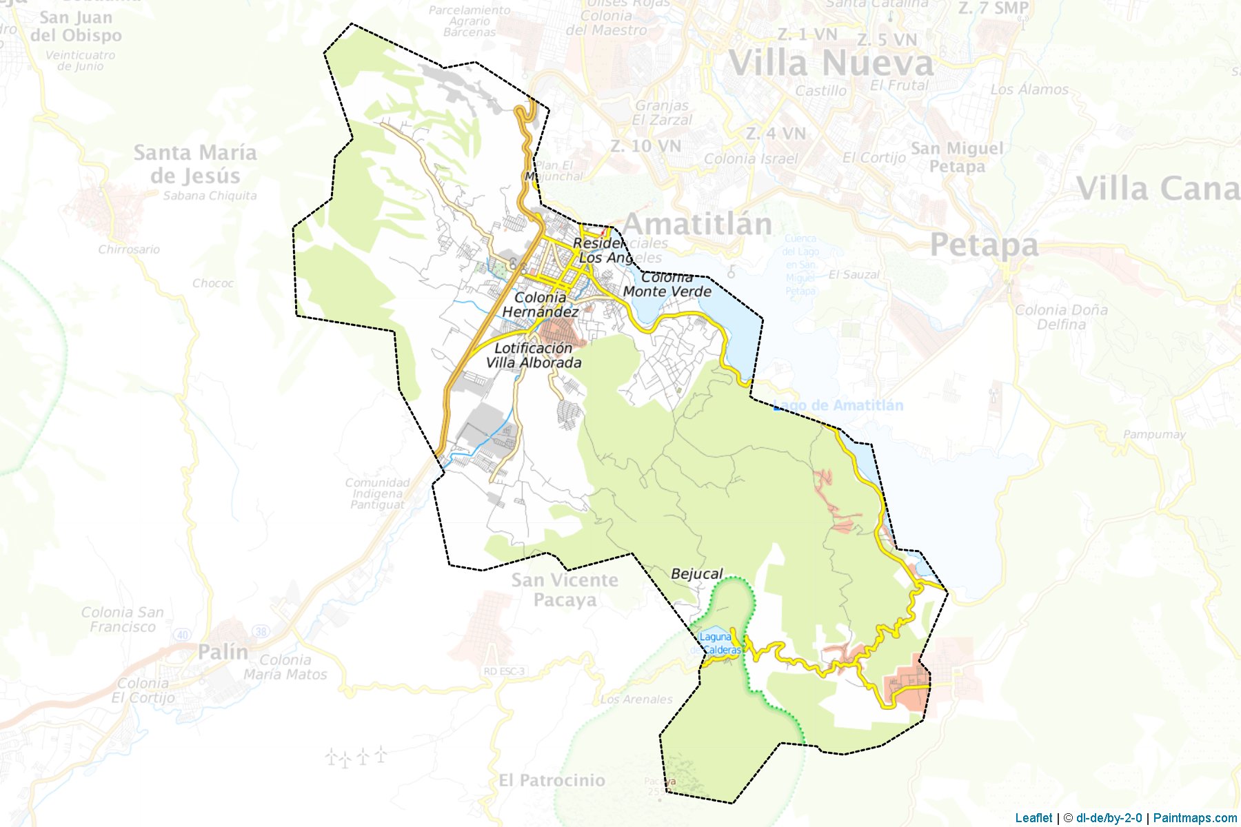 Amatitlan (Guatemala Departmanı) Haritası Örnekleri-1