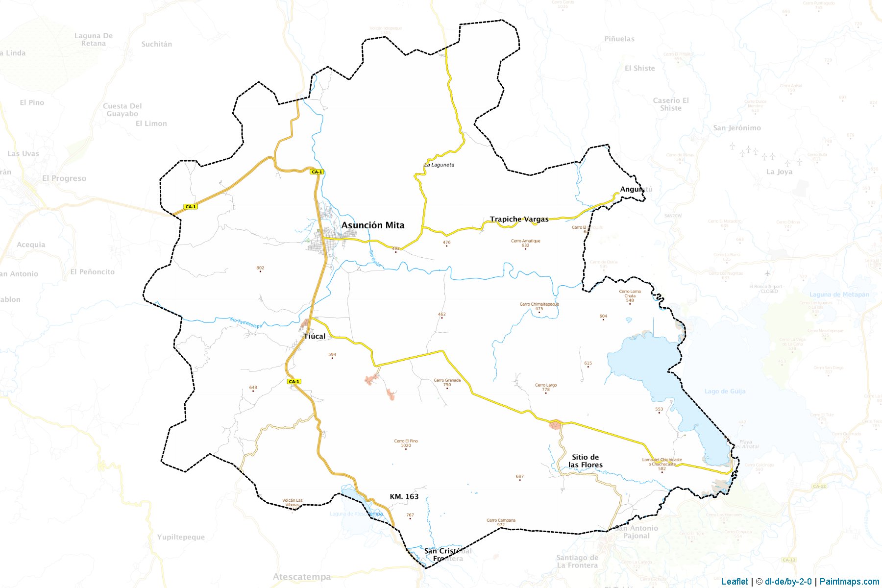 Muestras de recorte de mapas Asuncion Mita (Jutiapa)-1