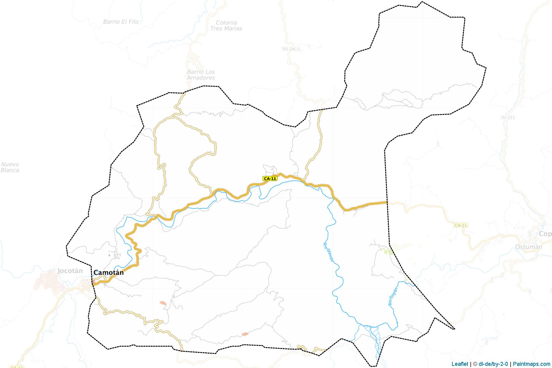 Muestras de recorte de mapas Camotan (Chiquimula)-1