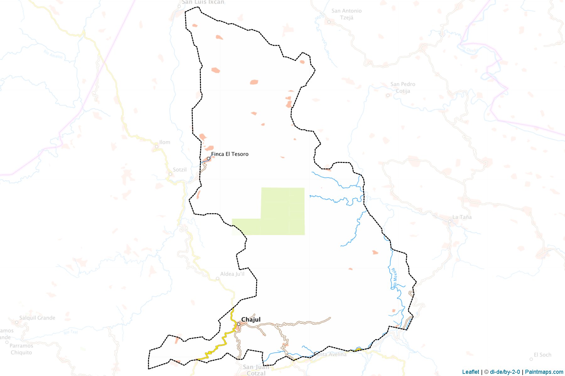 Muestras de recorte de mapas Chajul (Quiché)-1