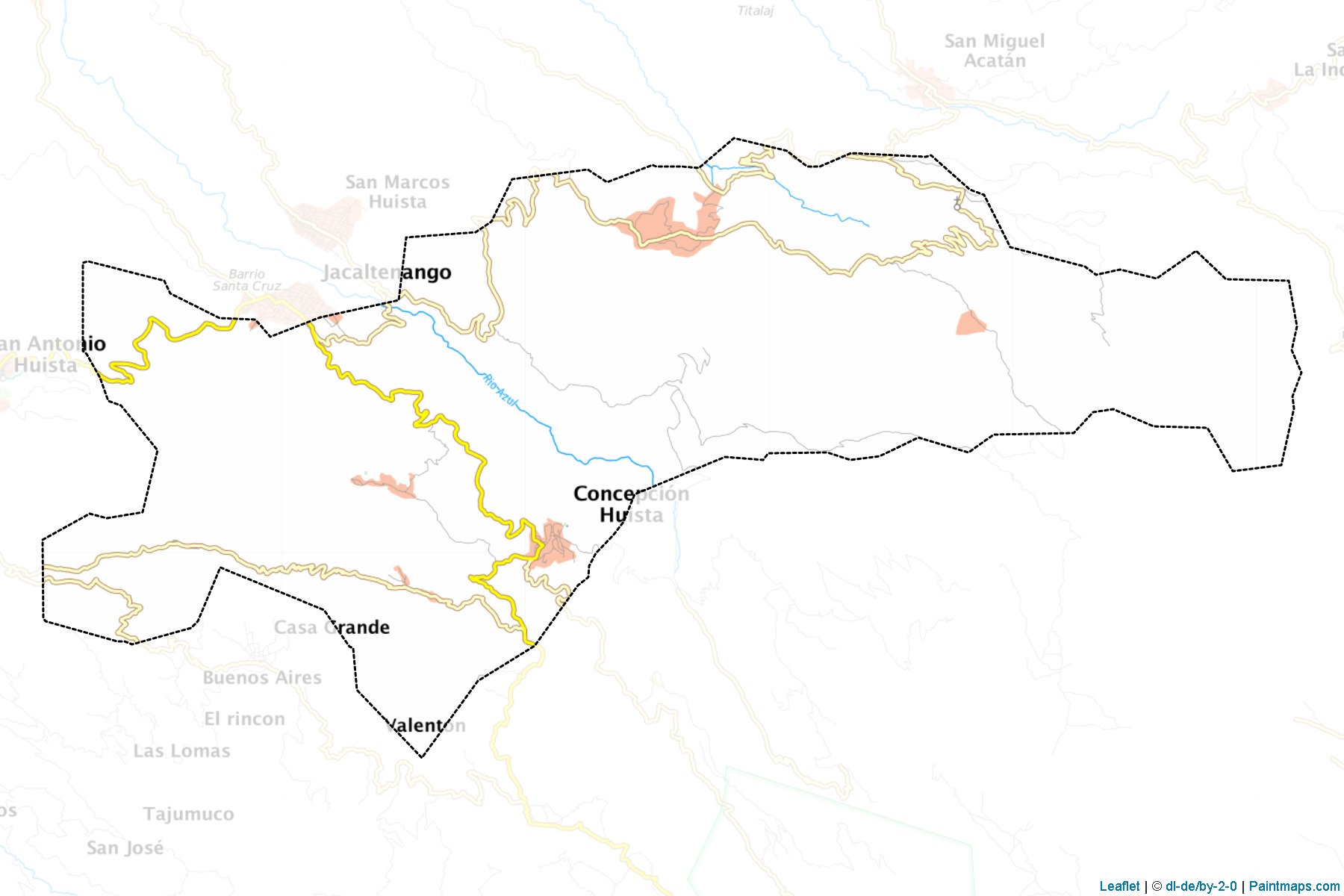 Muestras de recorte de mapas Concepcion Huista (Huehuetenango)-1