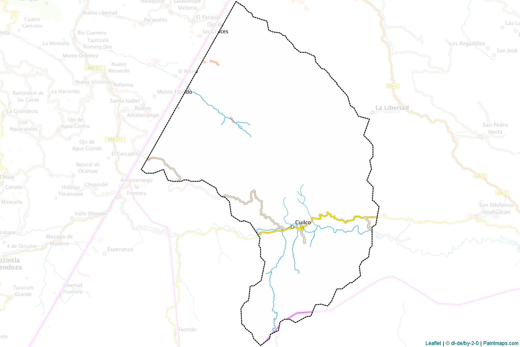 Muestras de recorte de mapas Cuilco (Huehuetenango)-1