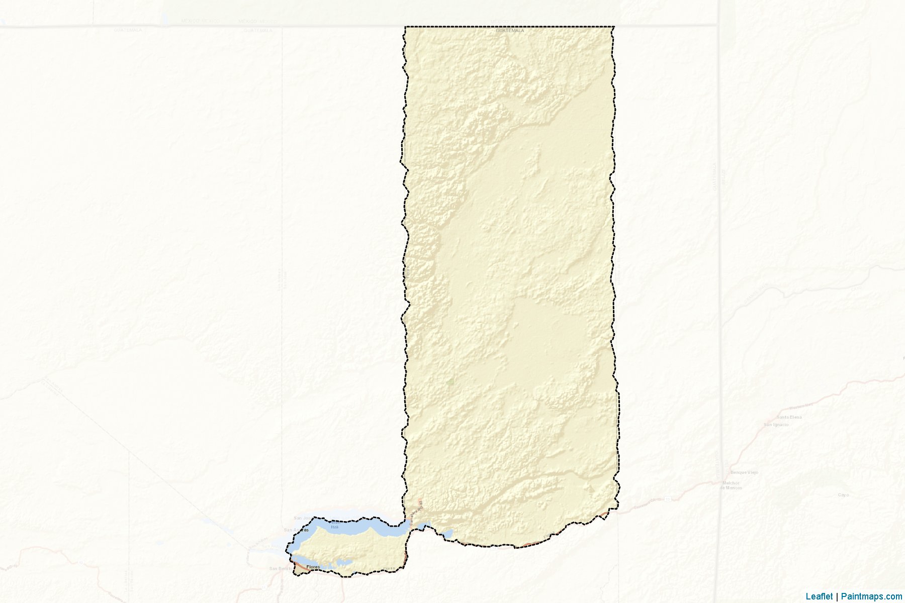 Muestras de recorte de mapas Flores (Petén)-2