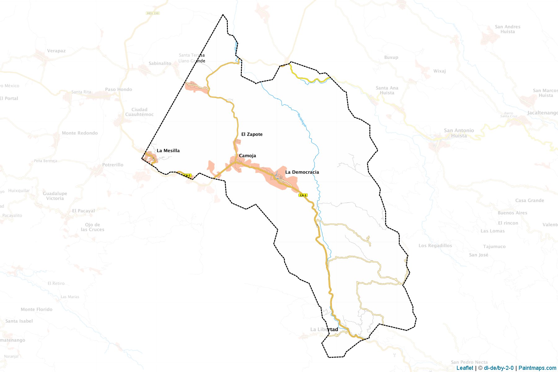 La Democracia (Huehuetenango) Map Cropping Samples-1