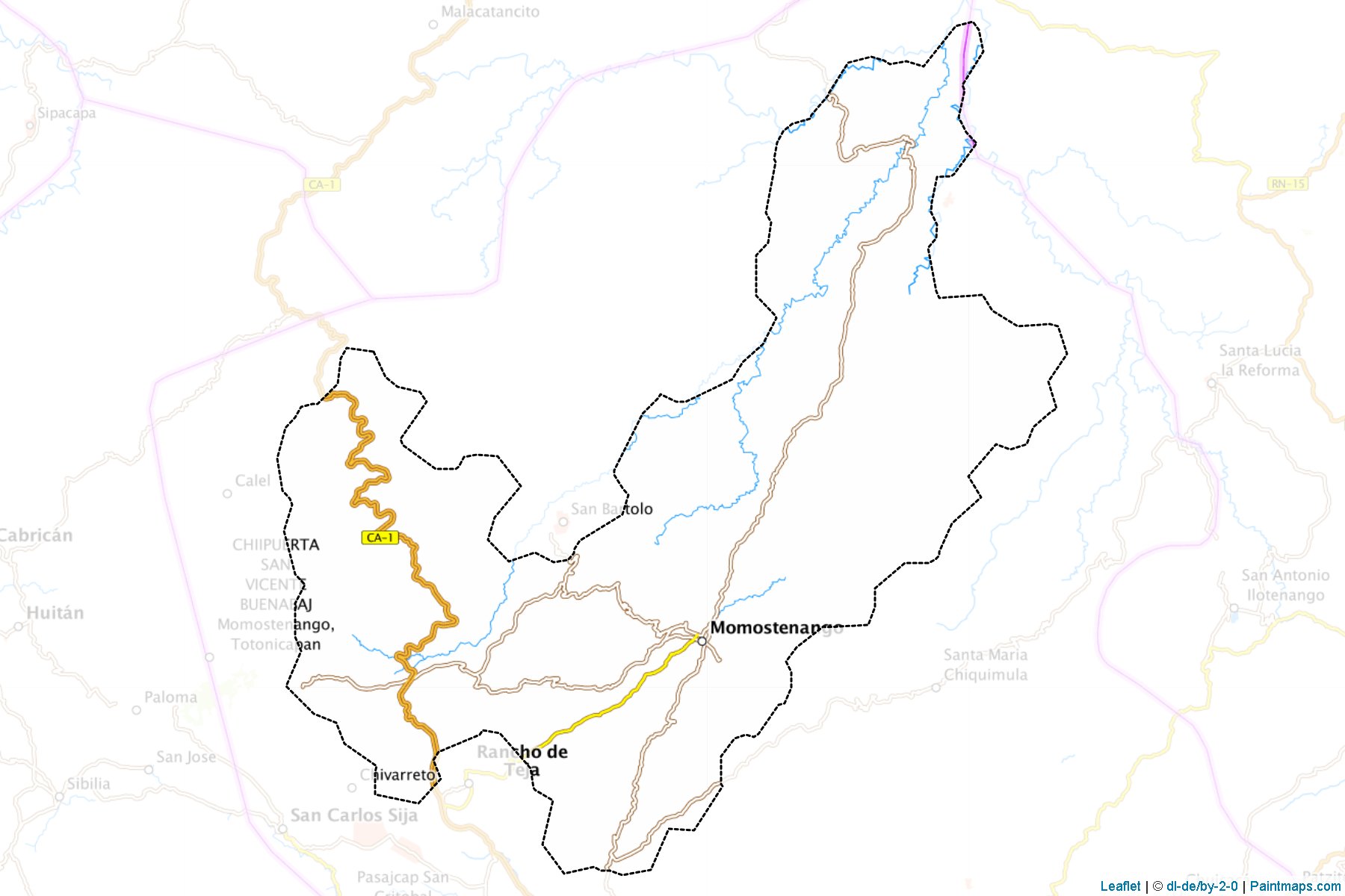 Muestras de recorte de mapas Momostenango (Totonicapán)-1