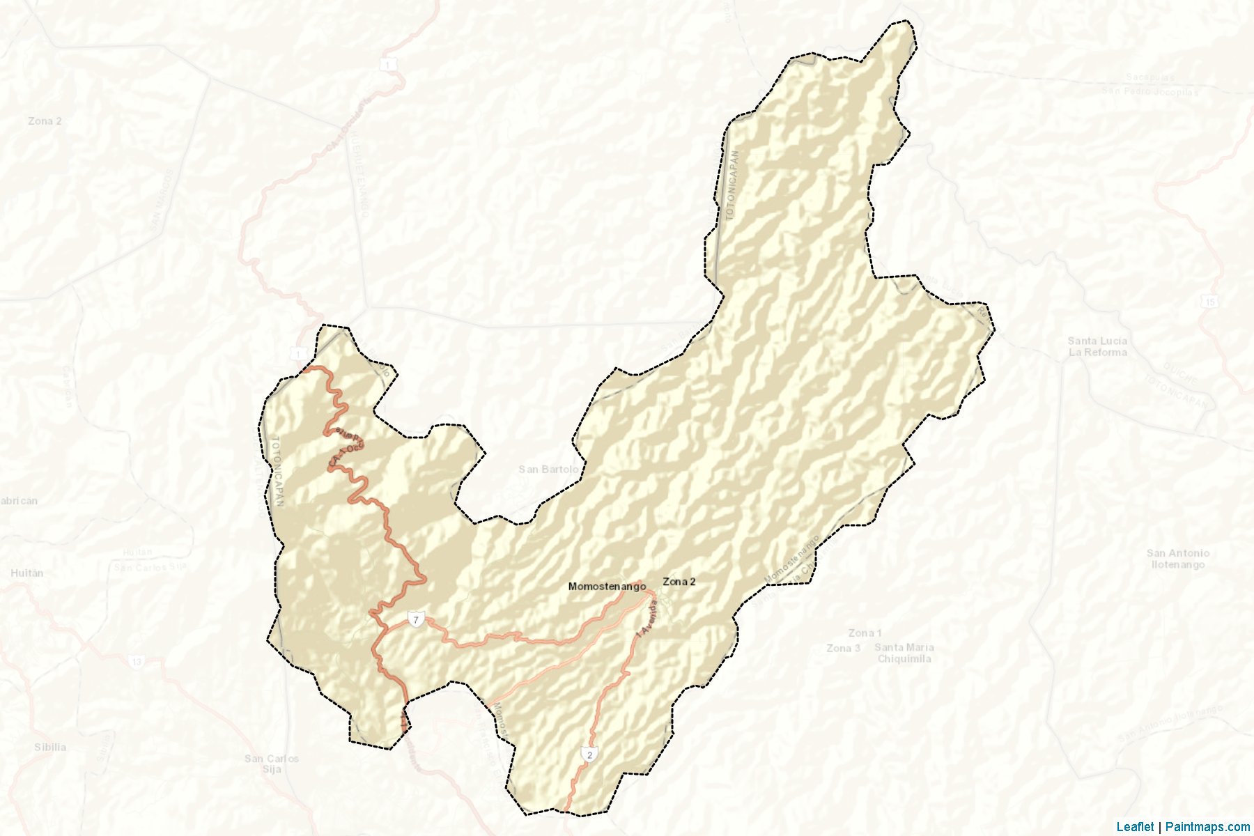 Muestras de recorte de mapas Momostenango (Totonicapán)-2