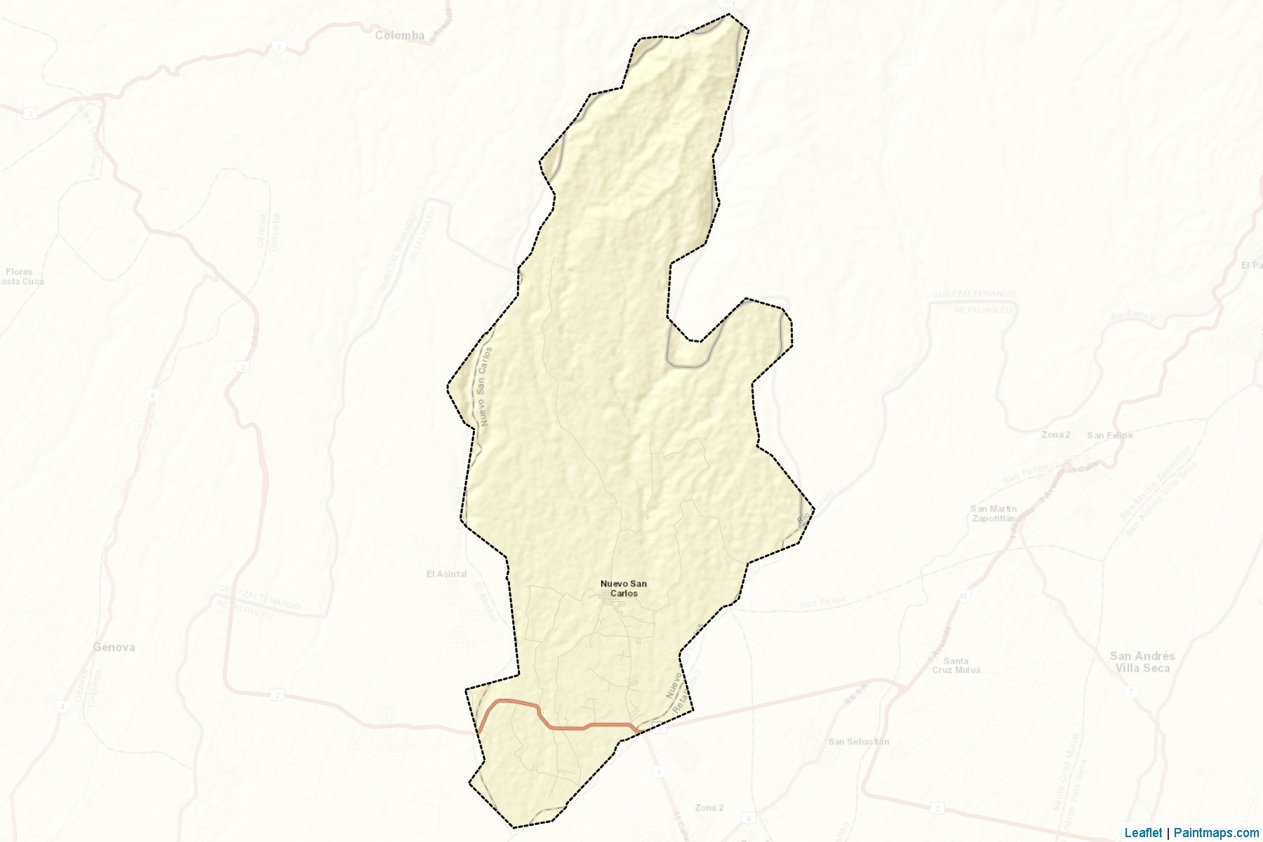 Muestras de recorte de mapas Nuevo San Carlos (Retalhuleu)-2