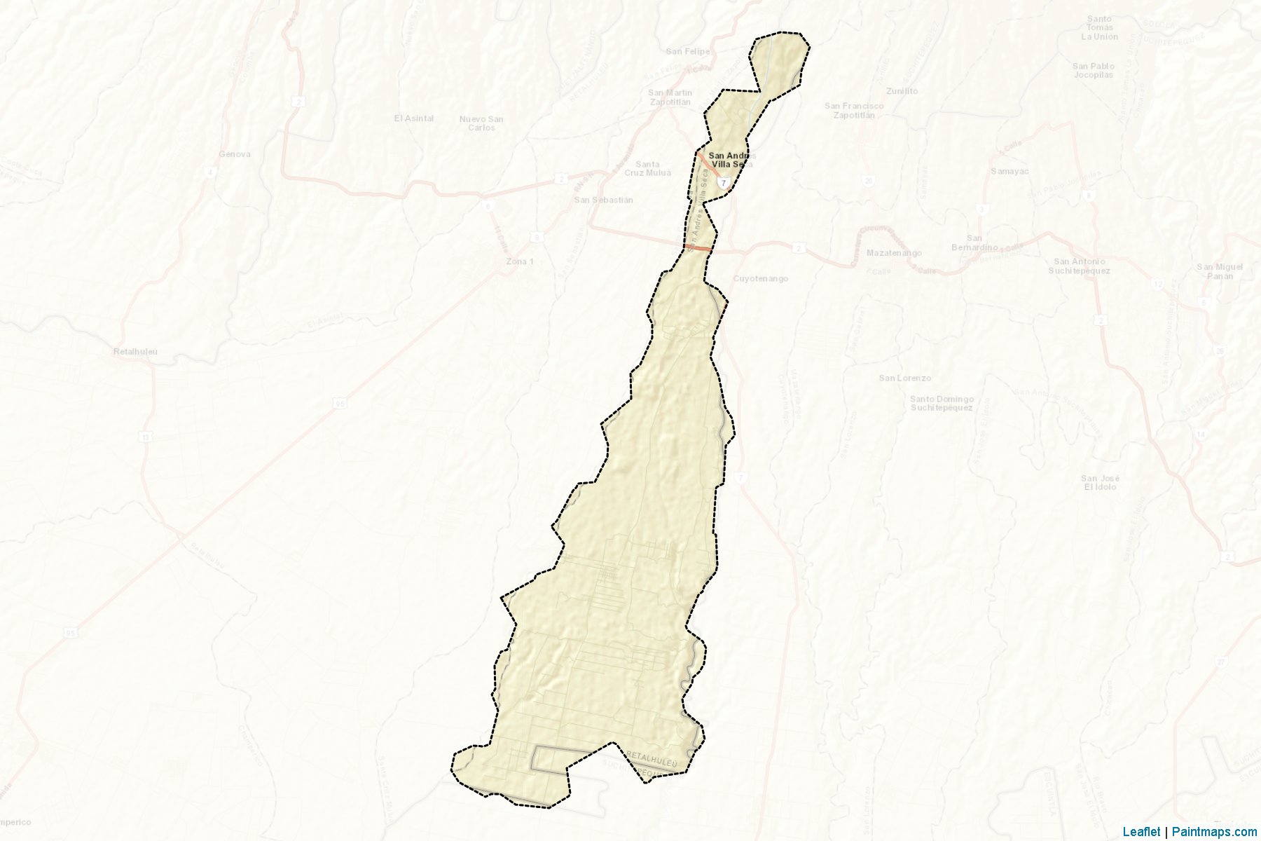 Muestras de recorte de mapas San Andrez Villa Seca (Retalhuleu)-2