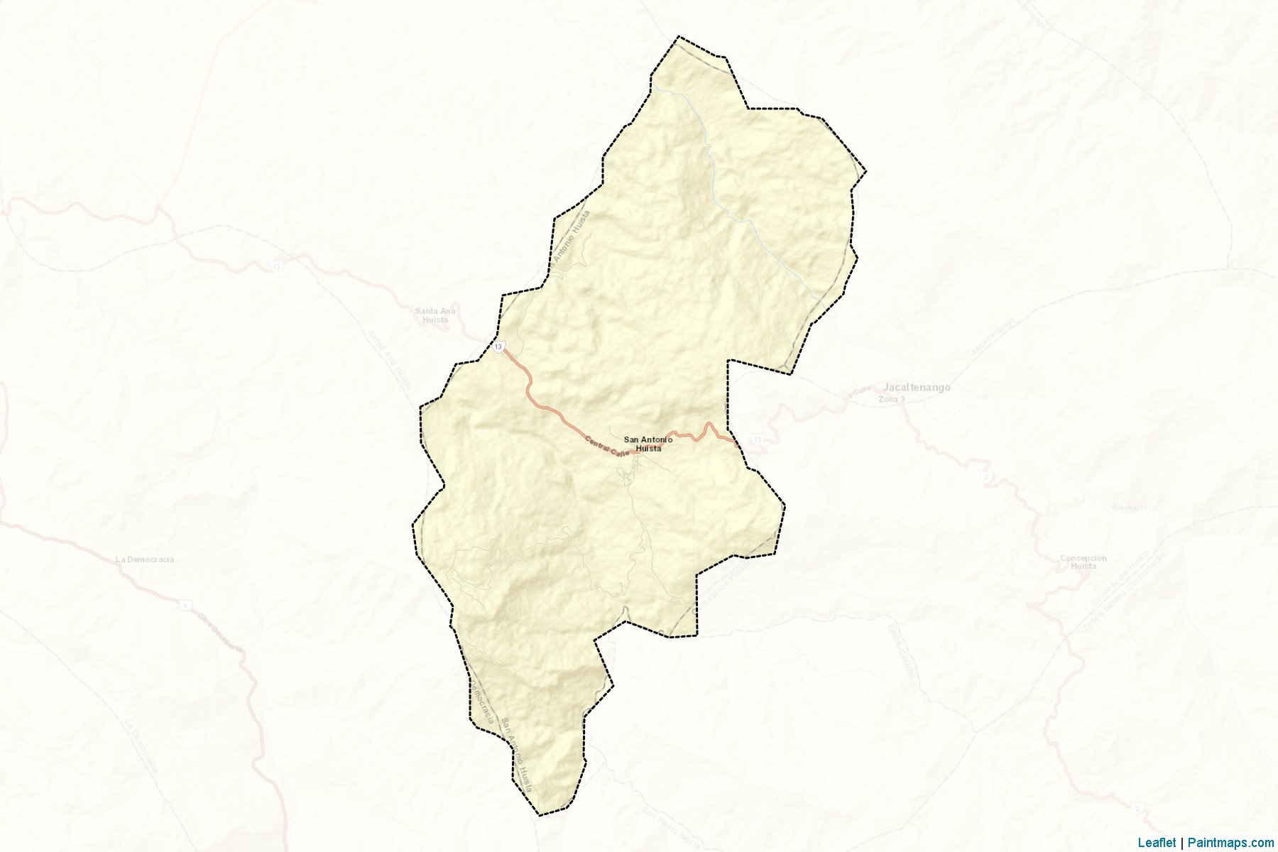 San Antonio Huista (Huehuetenango) Map Cropping Samples-2