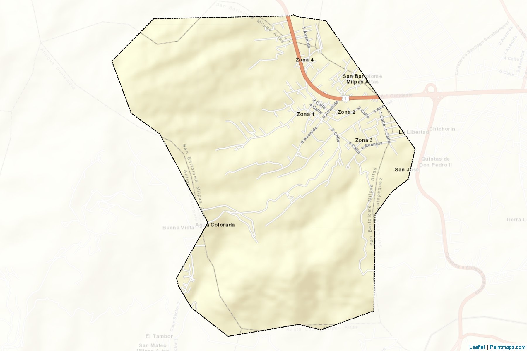 Muestras de recorte de mapas San Bartolome Milpas Altas (Sacatepequez)-2