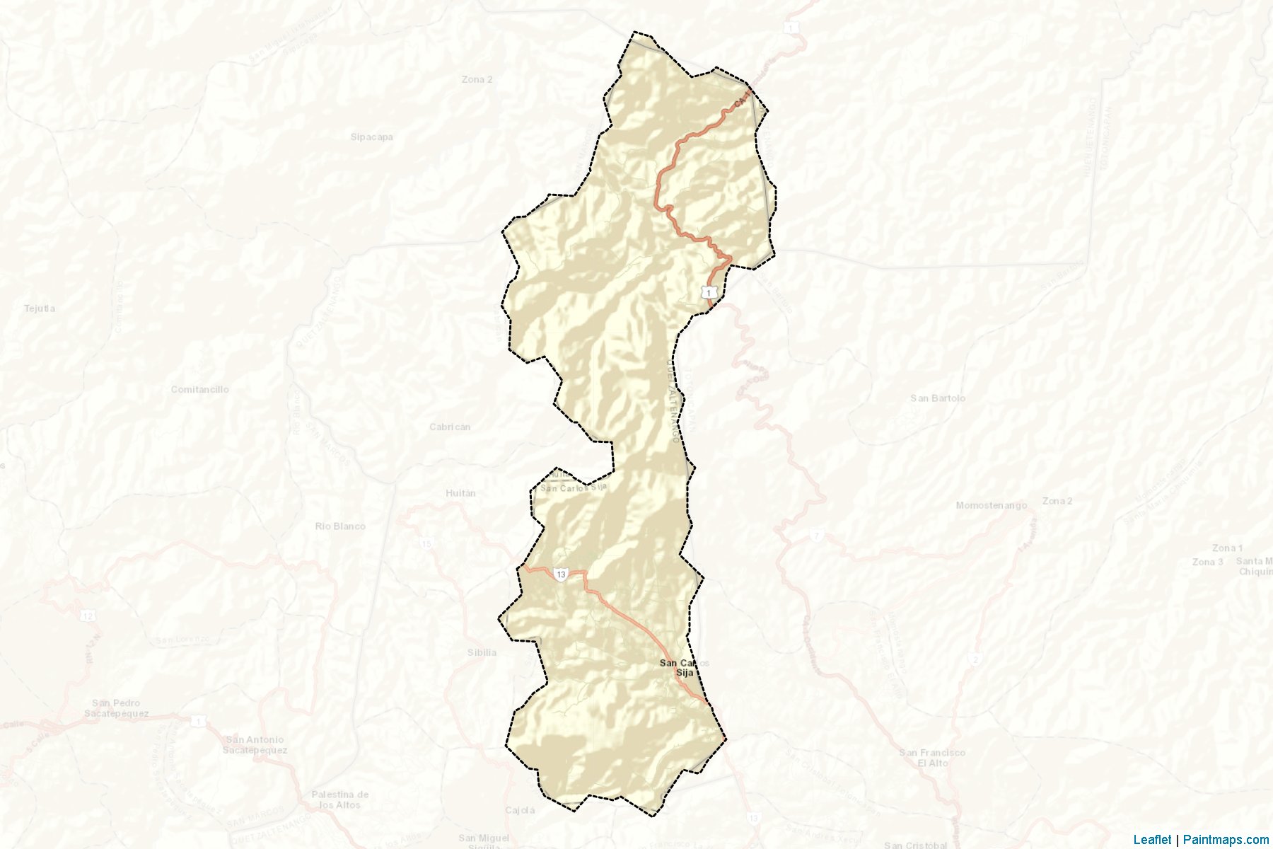 San Carlos Sija (Quezaltenango) Map Cropping Samples-2